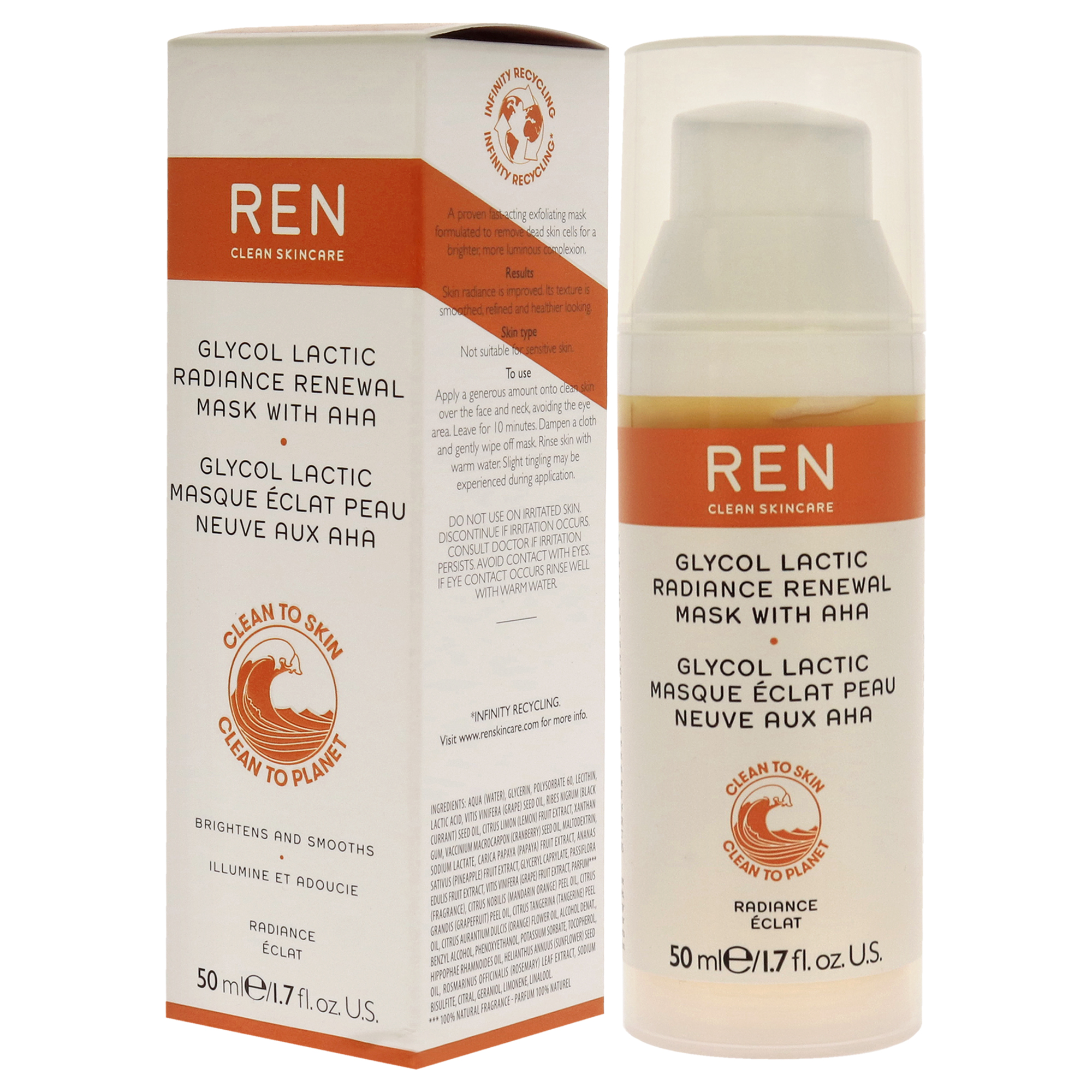 Foto 4 | Mascarilla Ren Glycol Lactic Radiance Renewal 50 Ml - Venta Internacional.