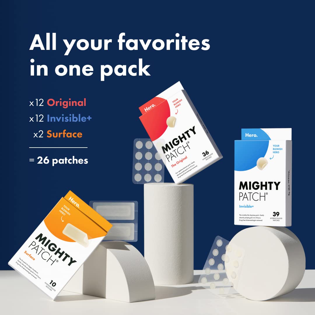 Foto 2 | Parches Para Acné Y Espinillas Mighty Patch, Paquete Variado De 26 Unidades - Venta Internacional.