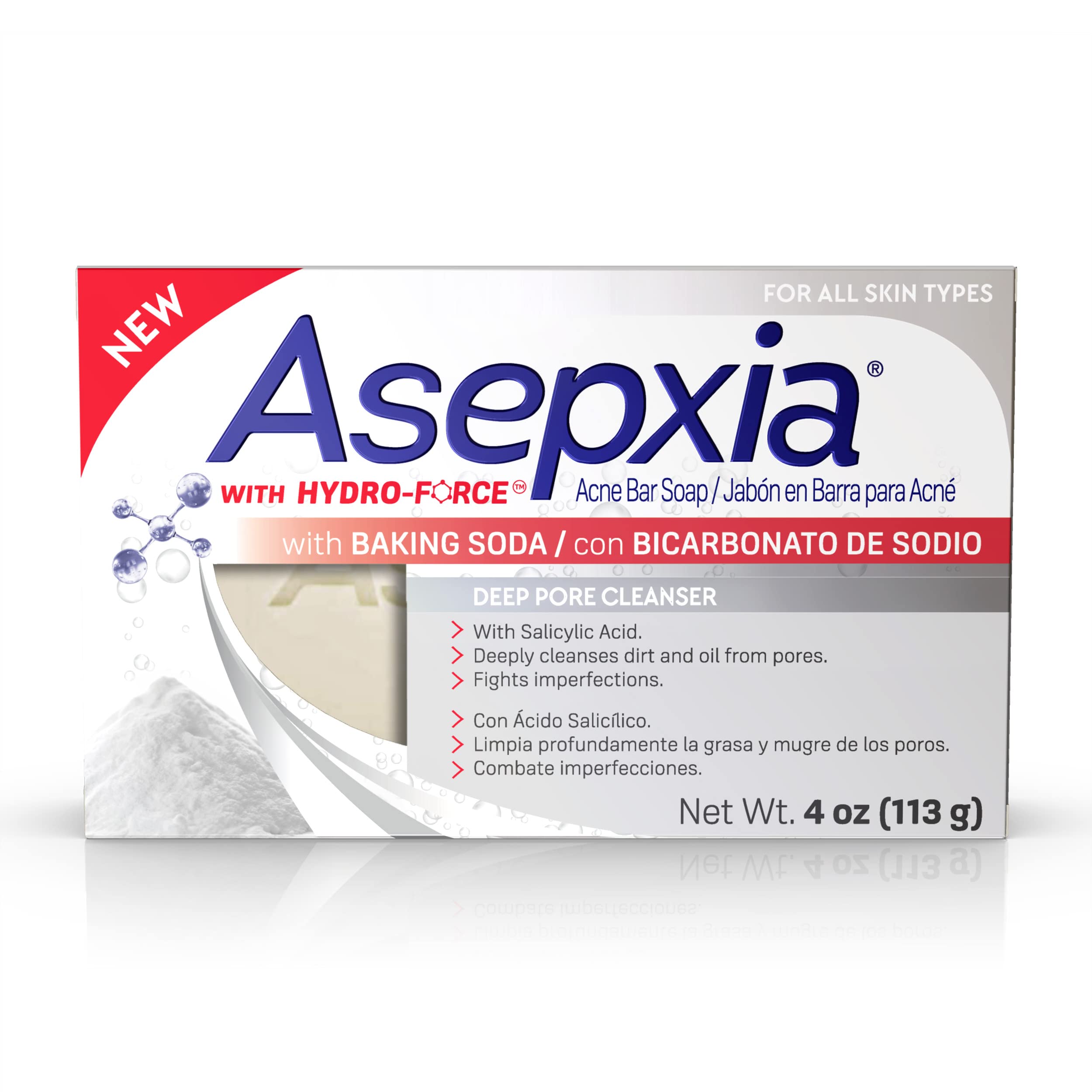 Soap Asepxia, Tratamiento De Limpieza Profunda Para El Acné, 118 Ml Con Bicarbonato De Sodio - Venta Internacional.