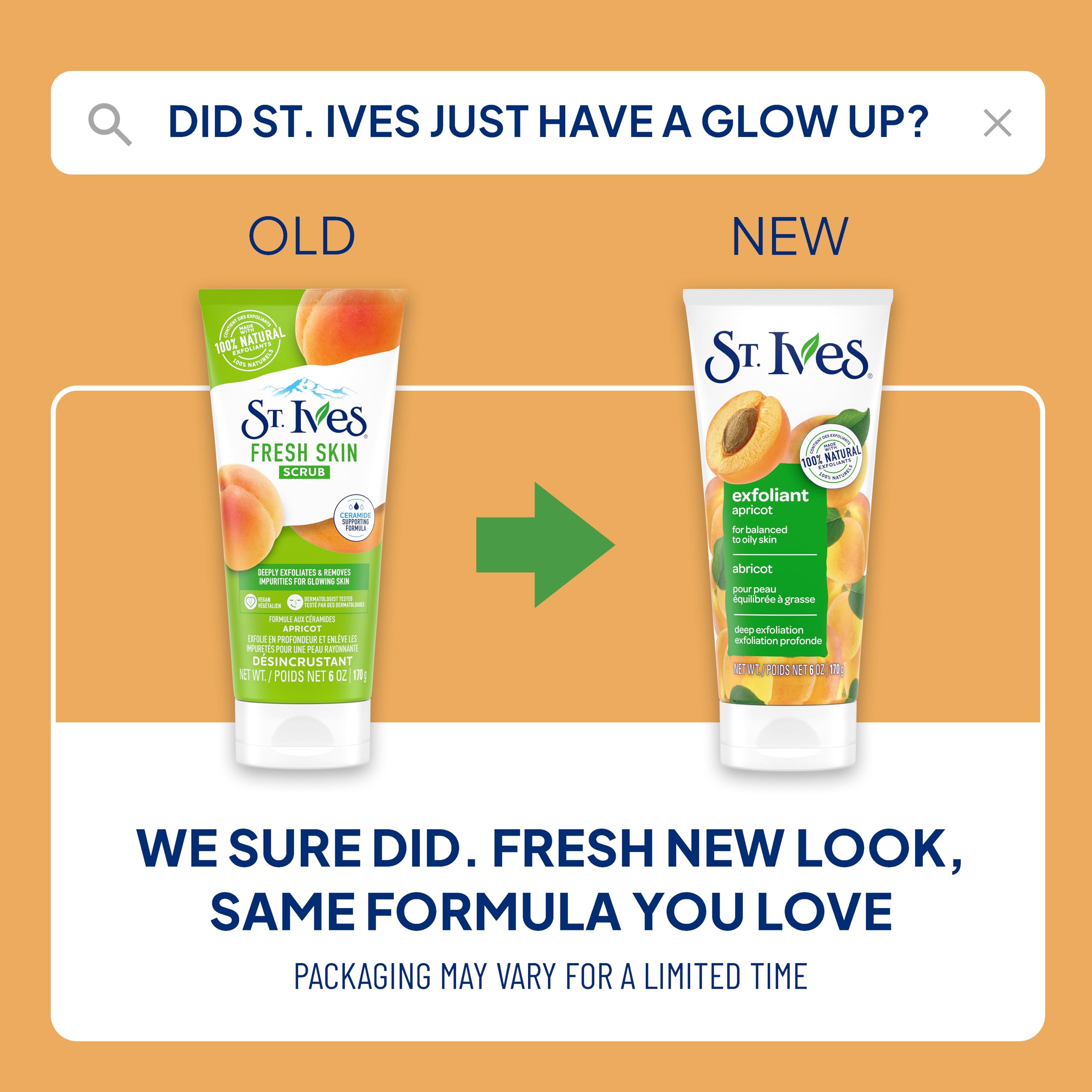 Foto 3 pulgar | Exfoliante Profundo De Albaricoque St. Ives Fresh Skin, 180 Ml - Venta Internacional.