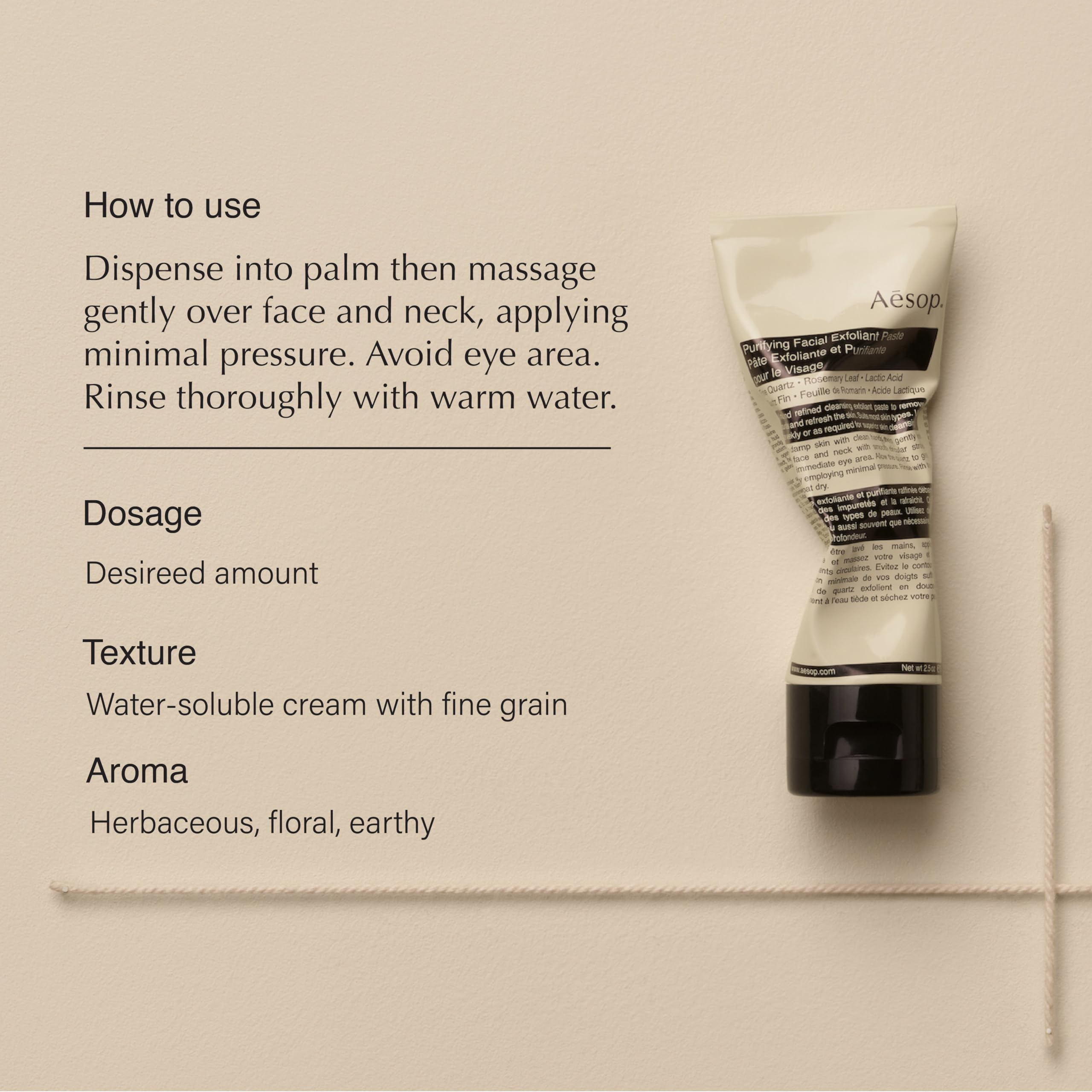 Foto 3 pulgar | Pasta Exfoliante Facial Aesop Purifying Con Cuarzo Fino 75 Ml - Venta Internacional.