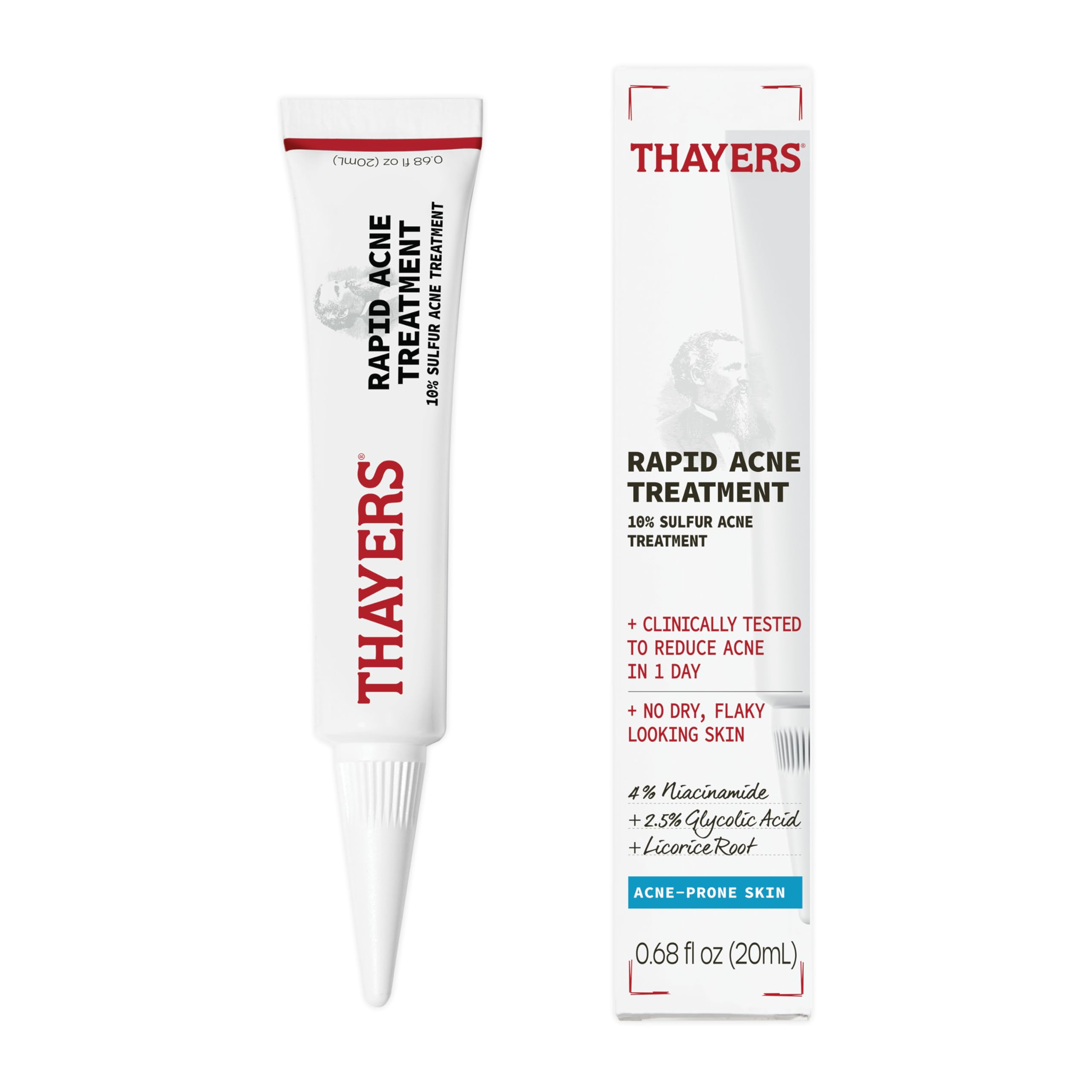 Tratamiento Para El Acné Thayers Rapid Con 10% De Azufre Y Niacinamida, 20 Ml - Venta Internacional.