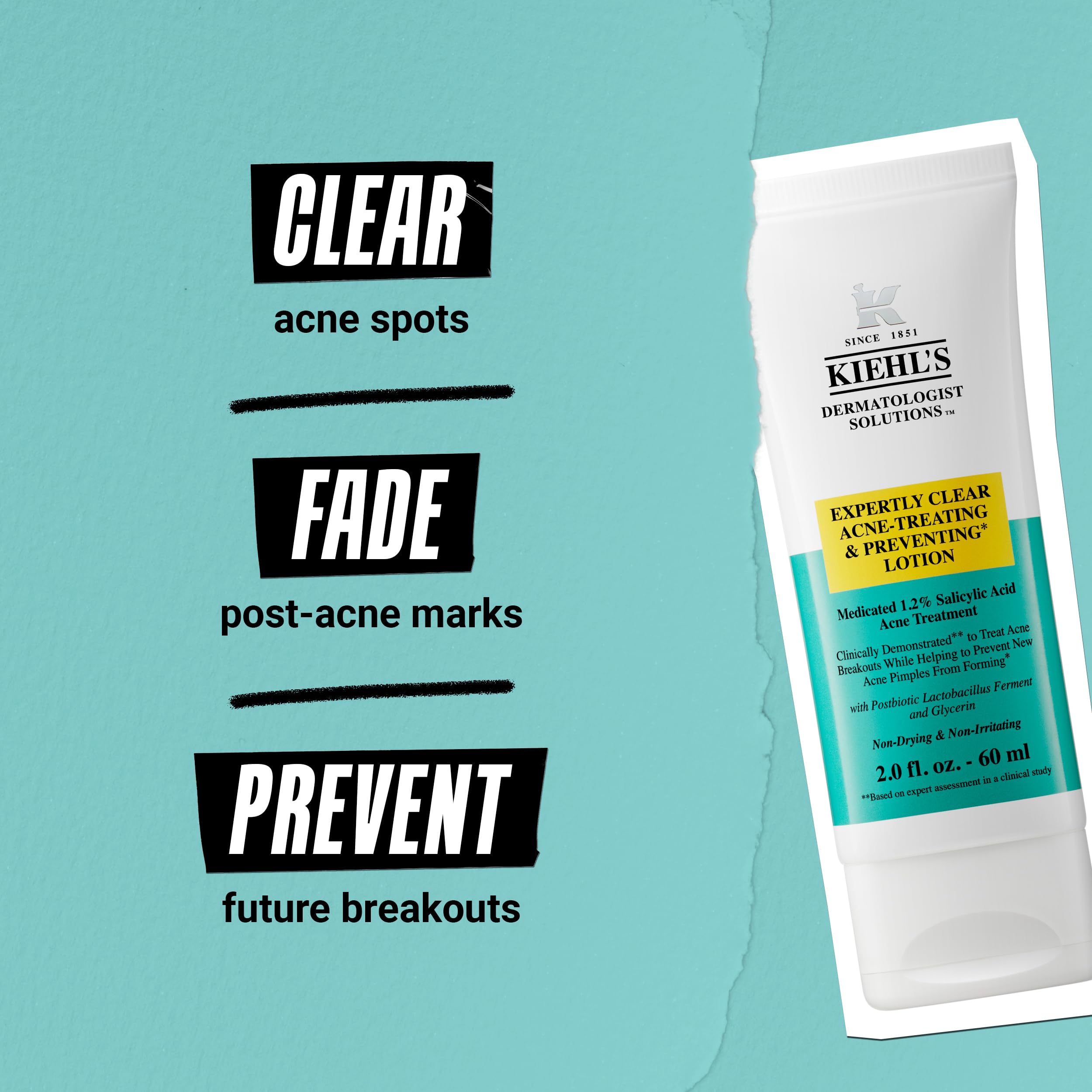 Foto 5 pulgar | Crema Hidratante Kiehl's Expertly Clear Con 1,2% De Ácido Salicílico, 60 Ml - Venta Internacional.