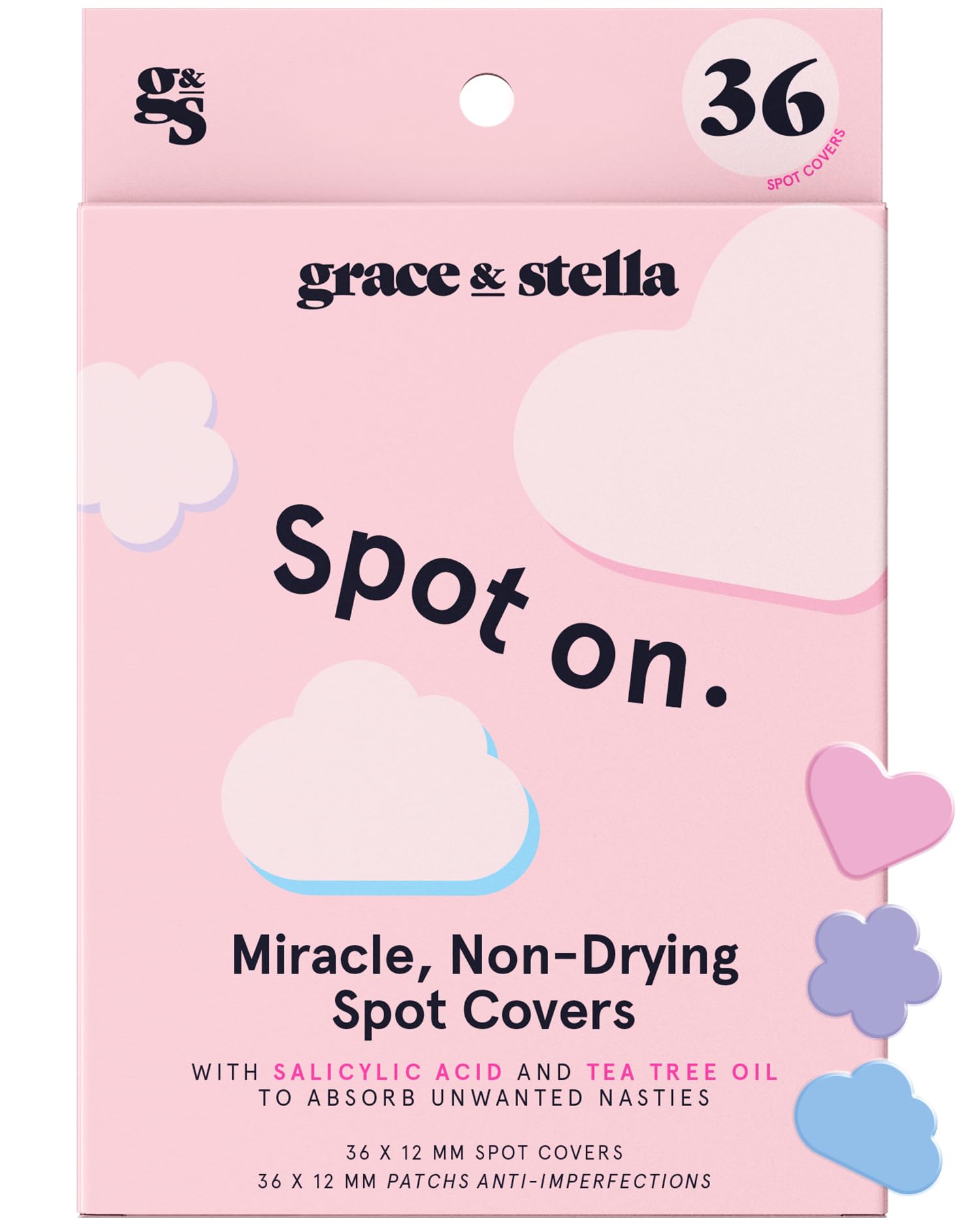 Pimple Patches, Ganadora Del Premio Grace & Stella Por Face 36 Count - Venta Internacional.