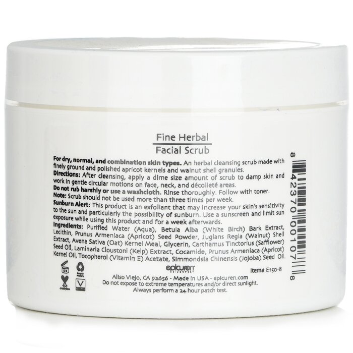 Foto 5 pulgar | Exfoliante Facial Epicuren Fine Herbal para Pieles Secas / Normales / Mixtas - Venta Internacional