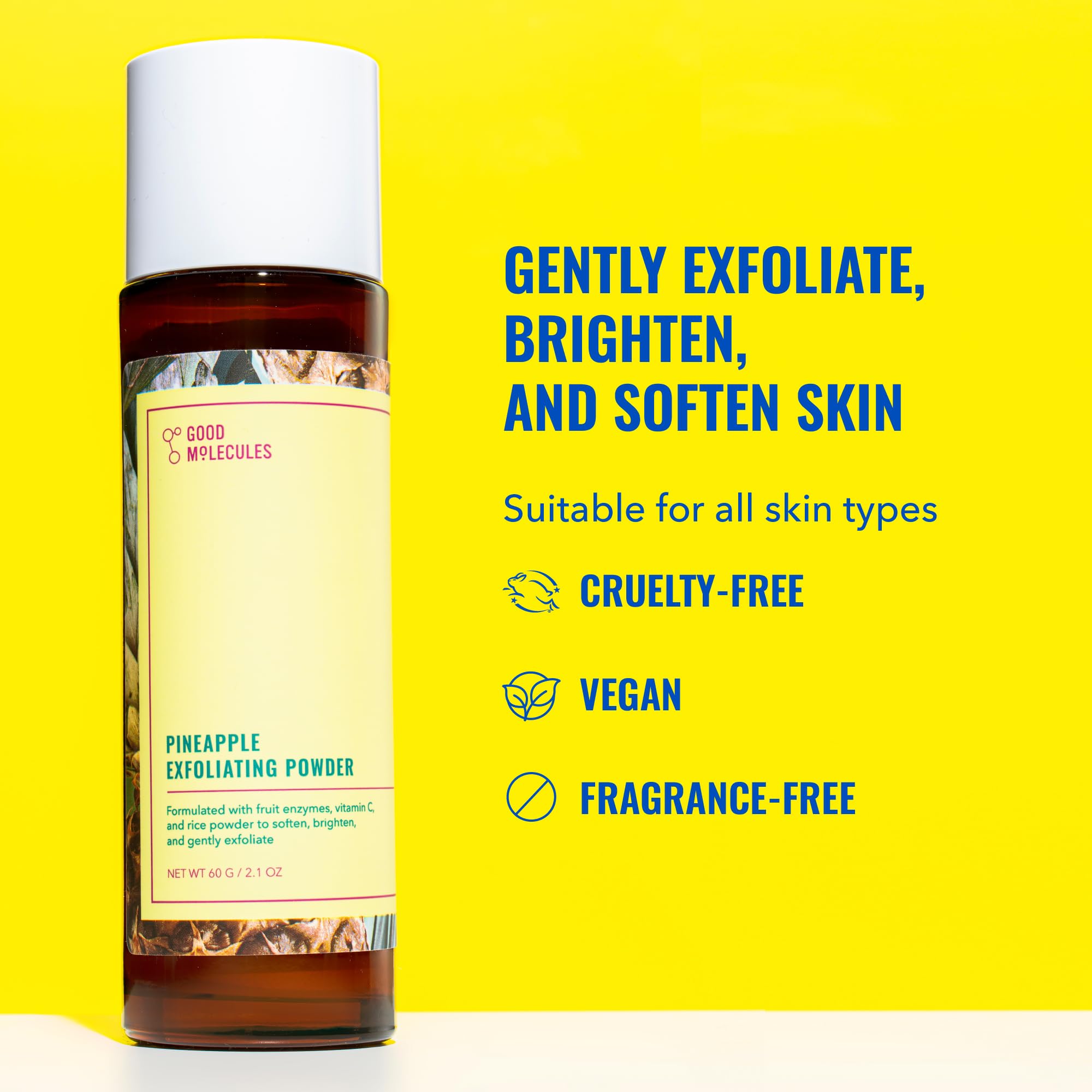 Foto 3 pulgar | Polvo Exfoliante Good Molecules Pineapple 60 G/60 Ml - Venta Internacional.