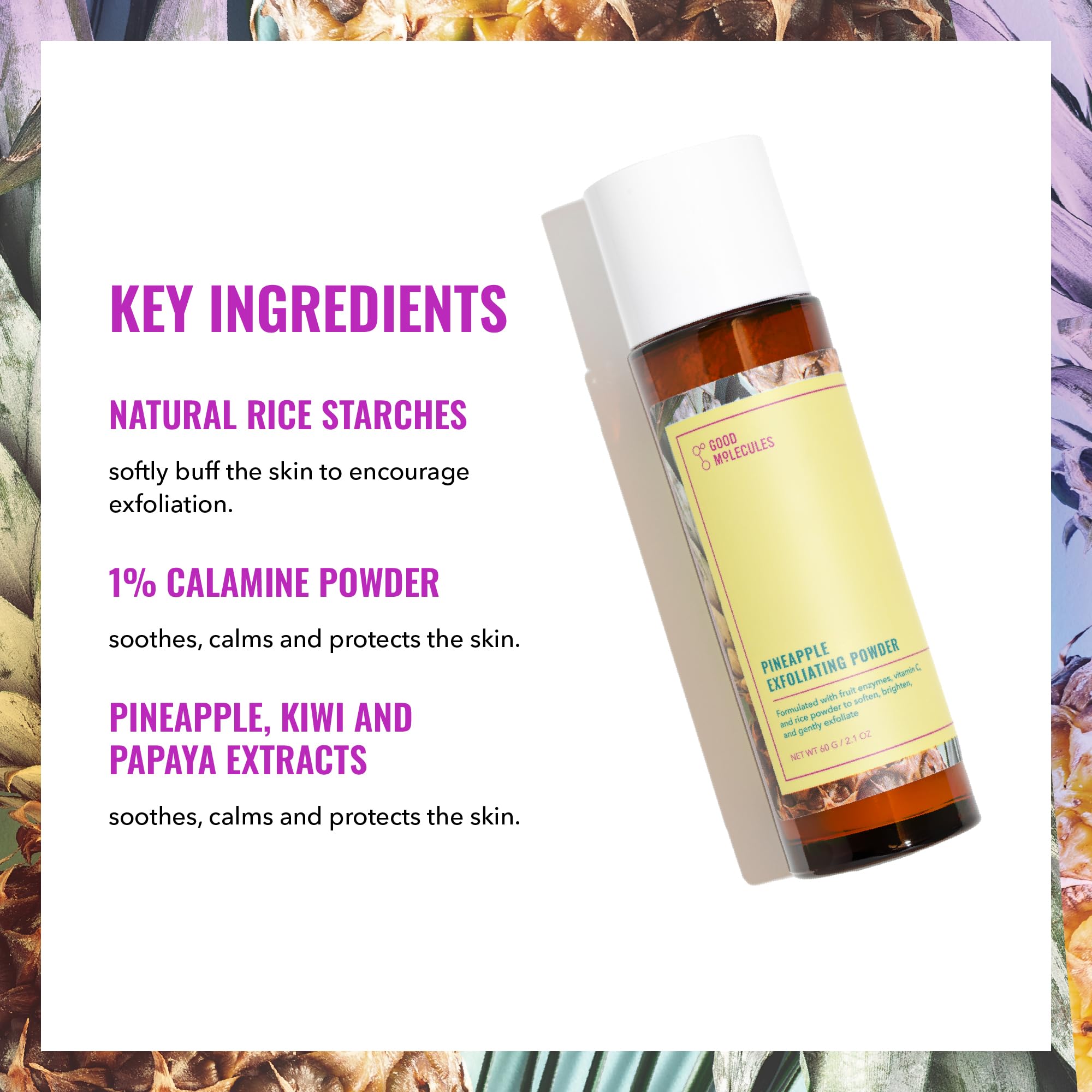 Foto 4 pulgar | Polvo Exfoliante Good Molecules Pineapple 60 G/60 Ml - Venta Internacional.