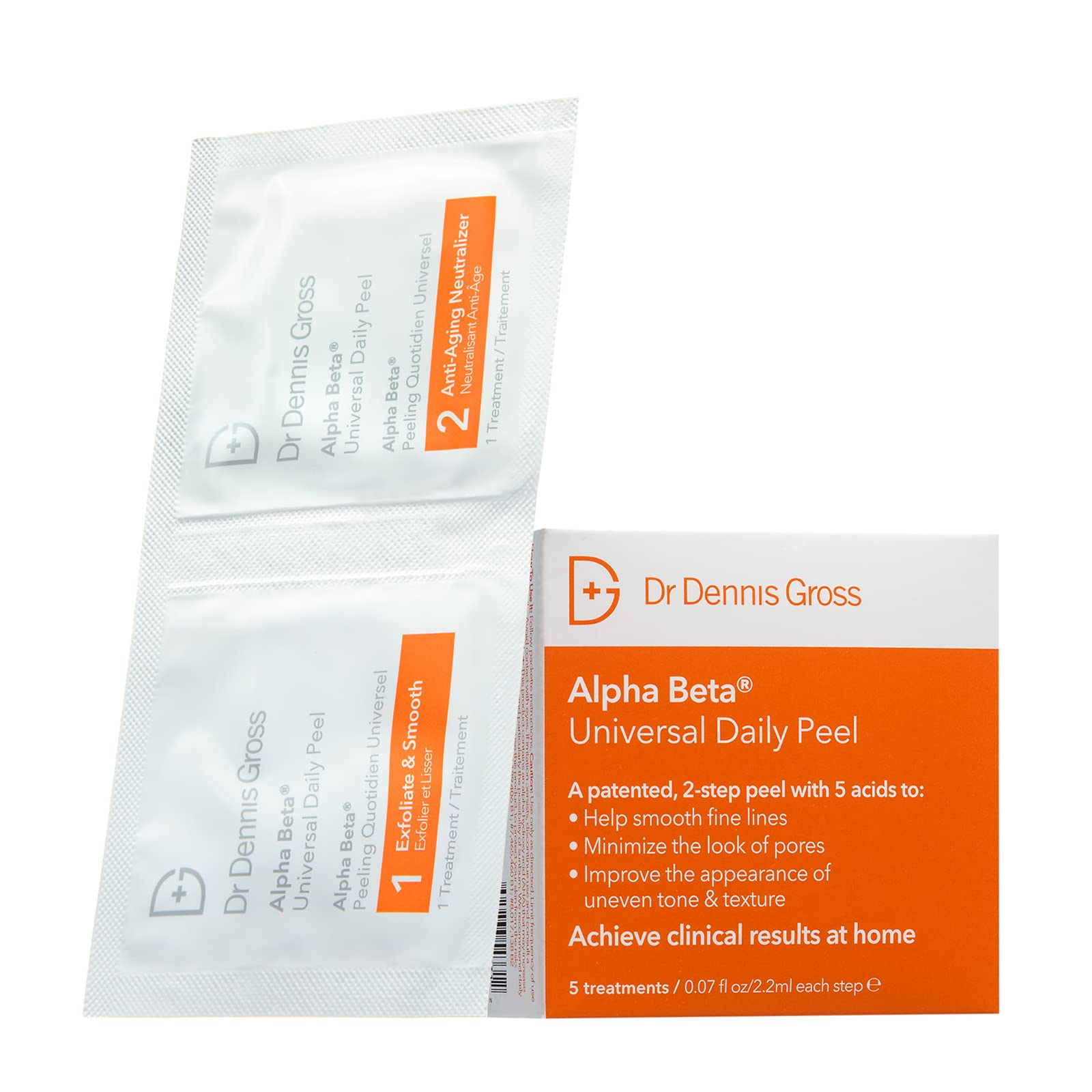 Peel Dr. Dennis Gross Alpha Beta Universal, 5 Tratamientos Diarios - Venta Internacional.