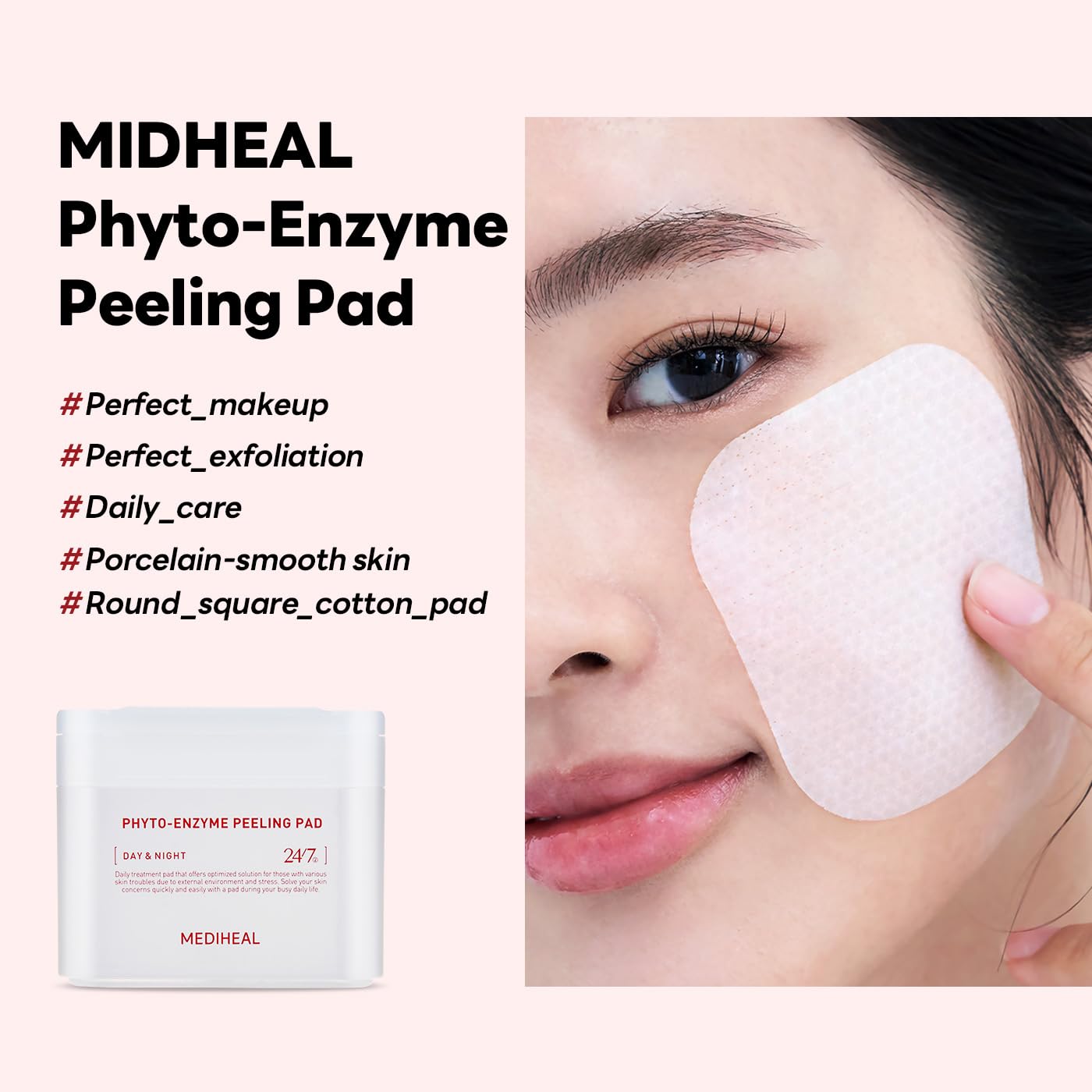 Foto 8 pulgar | Peeling Pad Mediheal Phyto Enzyme Rejuvenecimiento Facial Vegano - Venta Internacional.