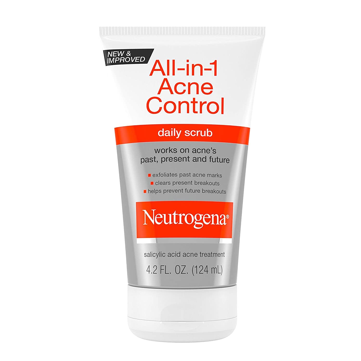 Exfoliante Facial Neutrogena All-in-1 Acne Control con Ácido Salicílico 124 ml - Venta Internacional