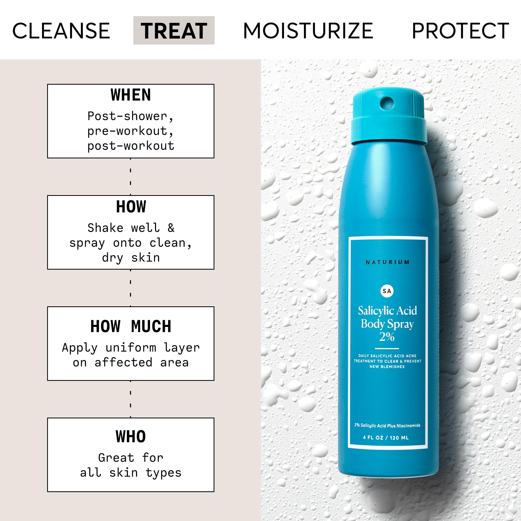Foto 3 pulgar | Spray Corporal Naturium Salicylic Acid 2% Con Niacinamida 120 Ml - Venta Internacional.