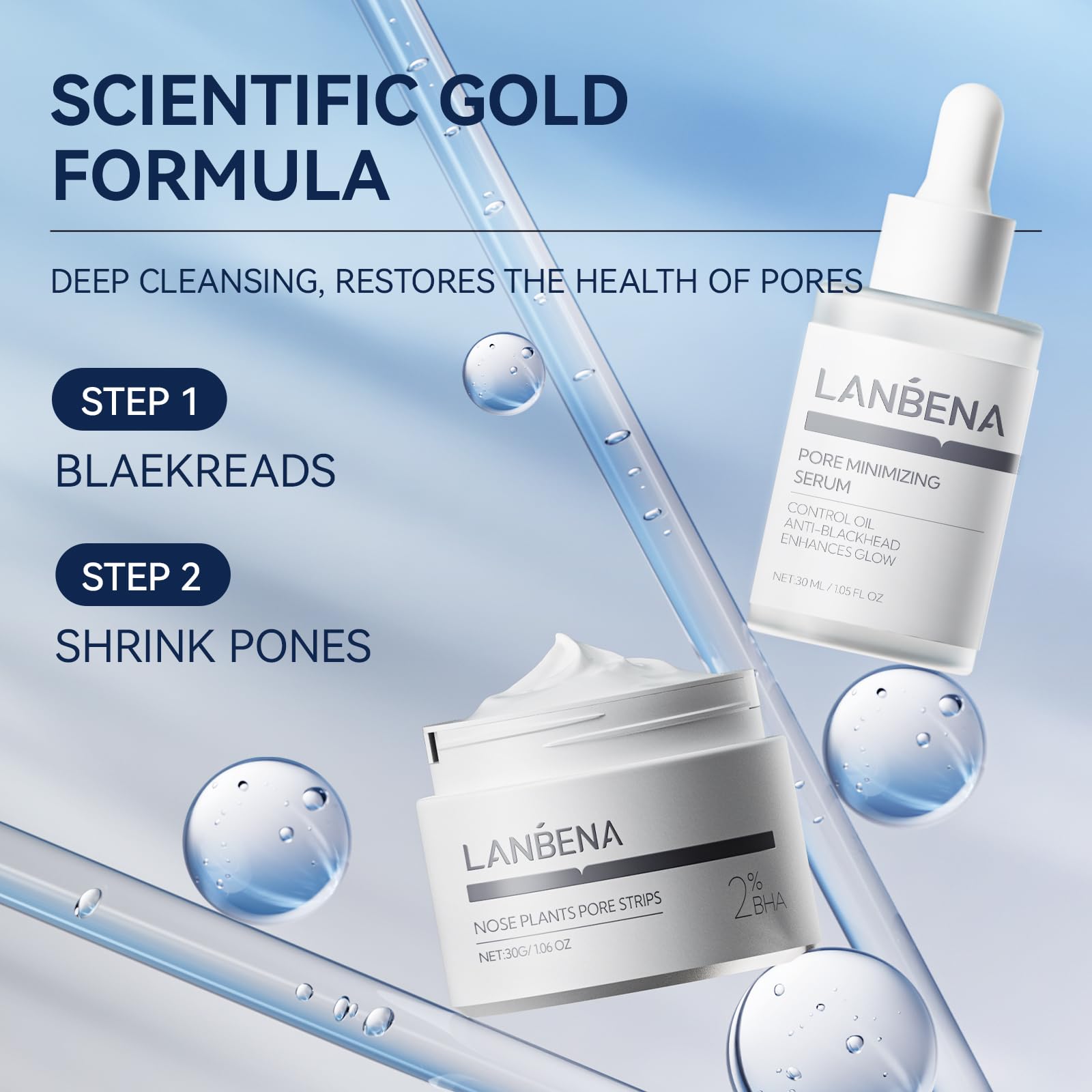 Foto 4 pulgar | Set Eliminador De Puntos Negros Lanbena Pore Strips 30 G+sérum 30 Ml - Venta Internacional.