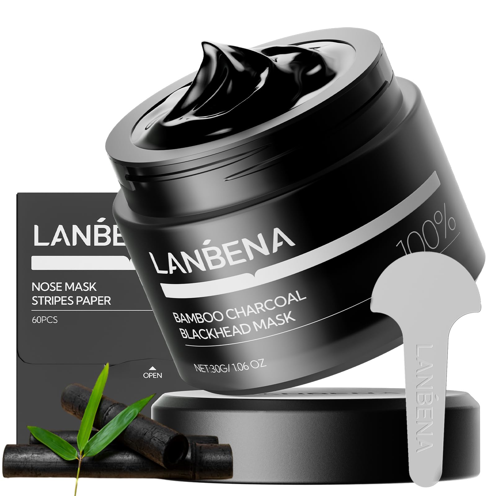 Foto 2 pulgar | Mascarilla Eliminadora De Puntos Negros Lanbena Upgraded 2.0 Bamboo Charcoal - Venta Internacional.