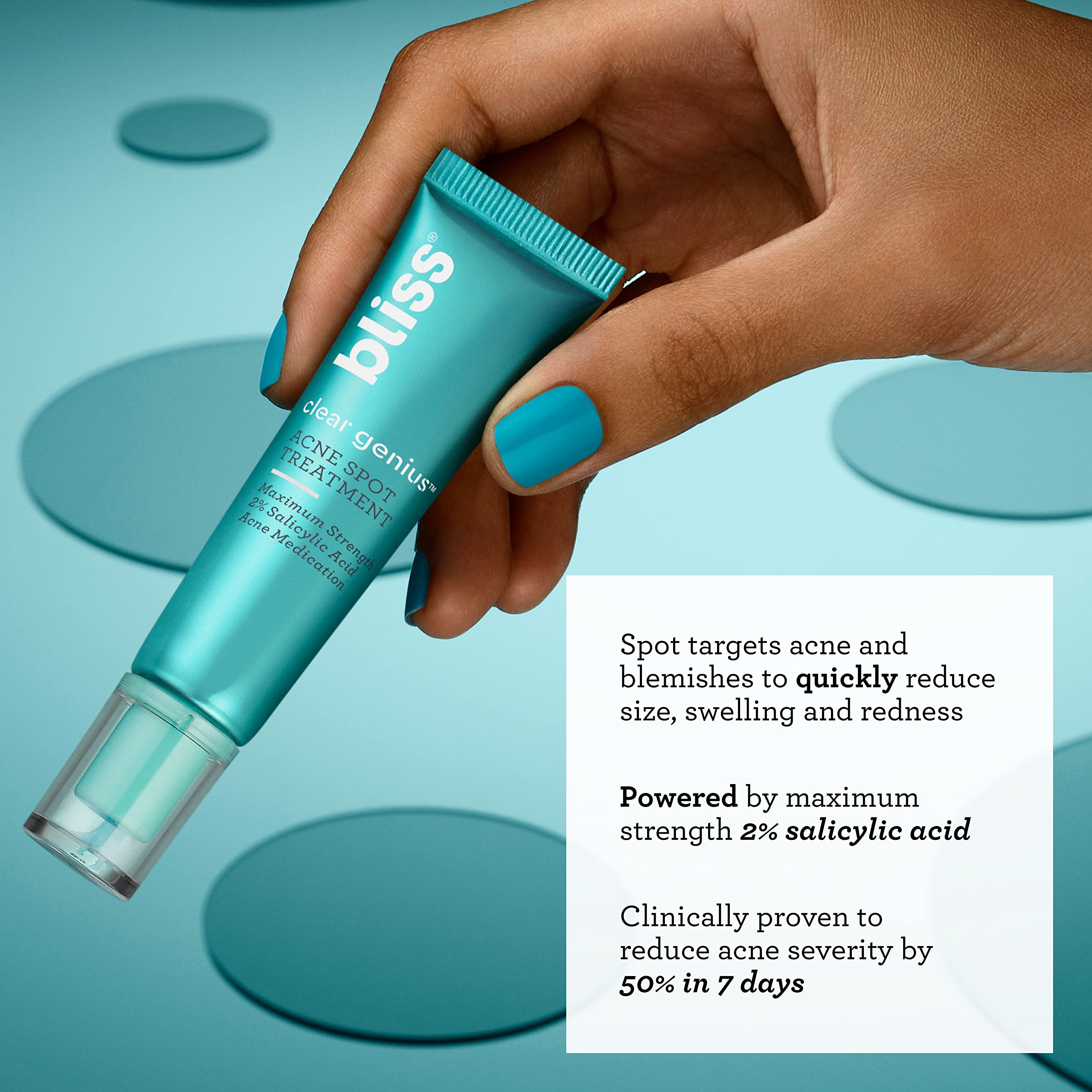 Foto 3 pulgar | Tratamiento Para Manchas De Acné Bliss Clear Genius Con Ácido Salicílico Al 2% - Venta Internacional.