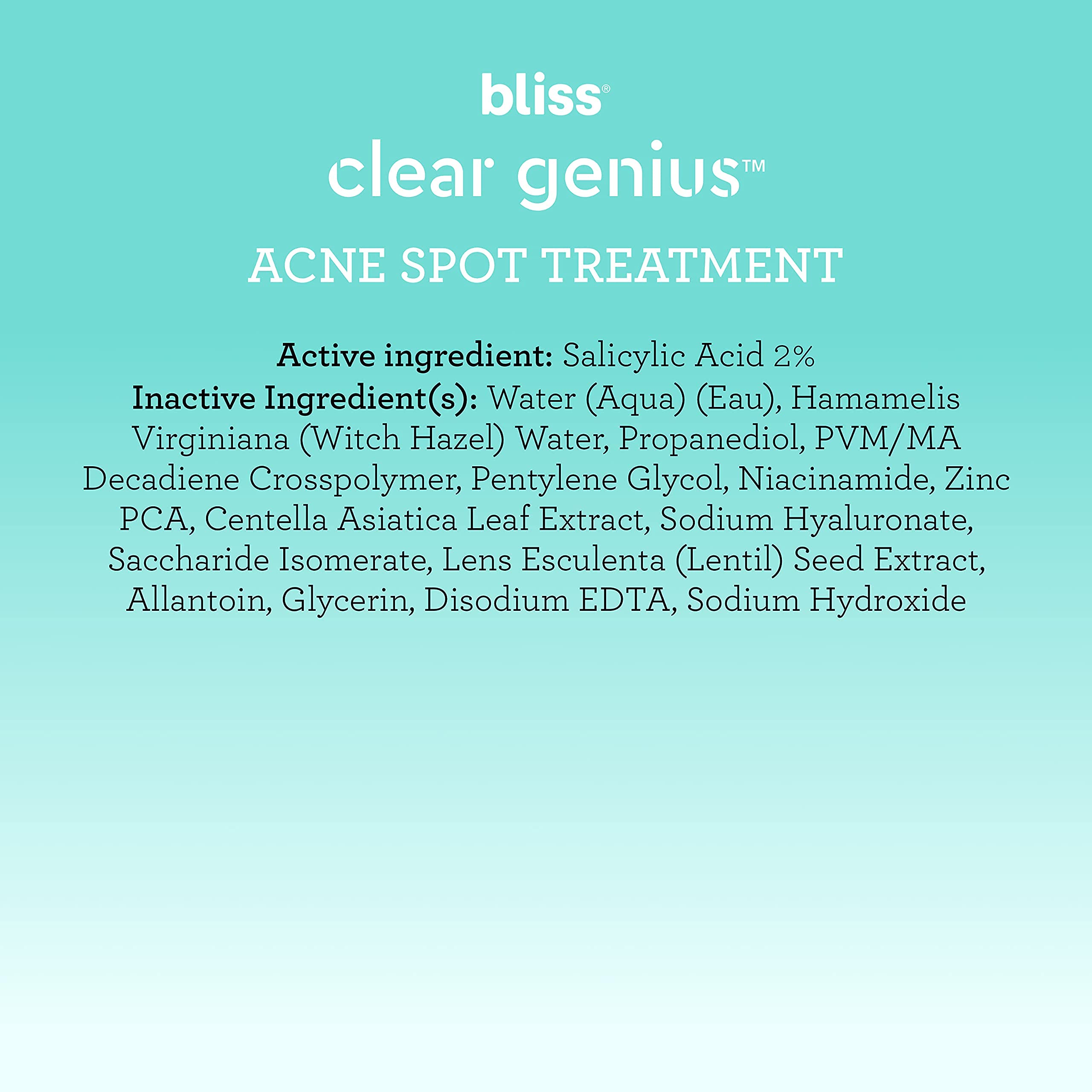 Foto 8 pulgar | Tratamiento Para Manchas De Acné Bliss Clear Genius Con Ácido Salicílico Al 2% - Venta Internacional.