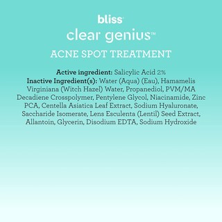 Foto 7 | Tratamiento Para Manchas De Acné Bliss Clear Genius Con Ácido Salicílico Al 2% - Venta Internacional.