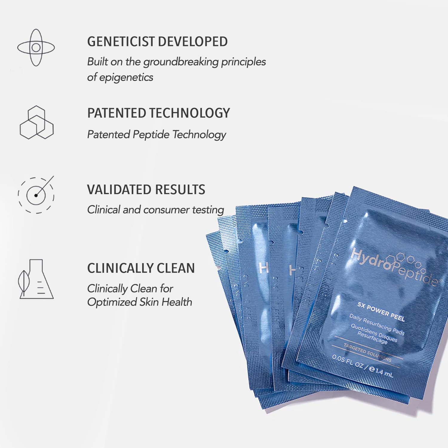 Foto 7 pulgar | Almohadillas De Rejuvenecimiento Hydropeptide 5x Power Peel 120 Ml - Venta Internacional.