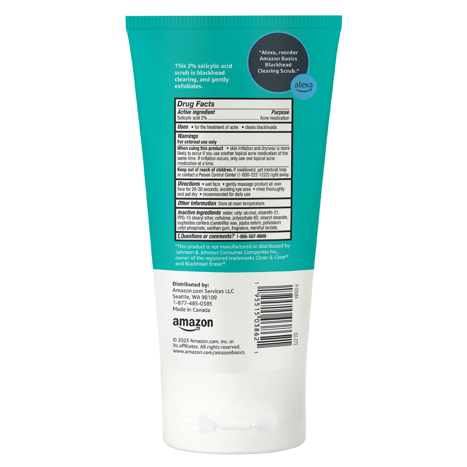 Foto 3 pulgar | Limpiador De Puntos Negros Con Ácido Salicílico Scrub Amazon Basics, 150 Ml, Paquete De 2 - Venta Internacional.