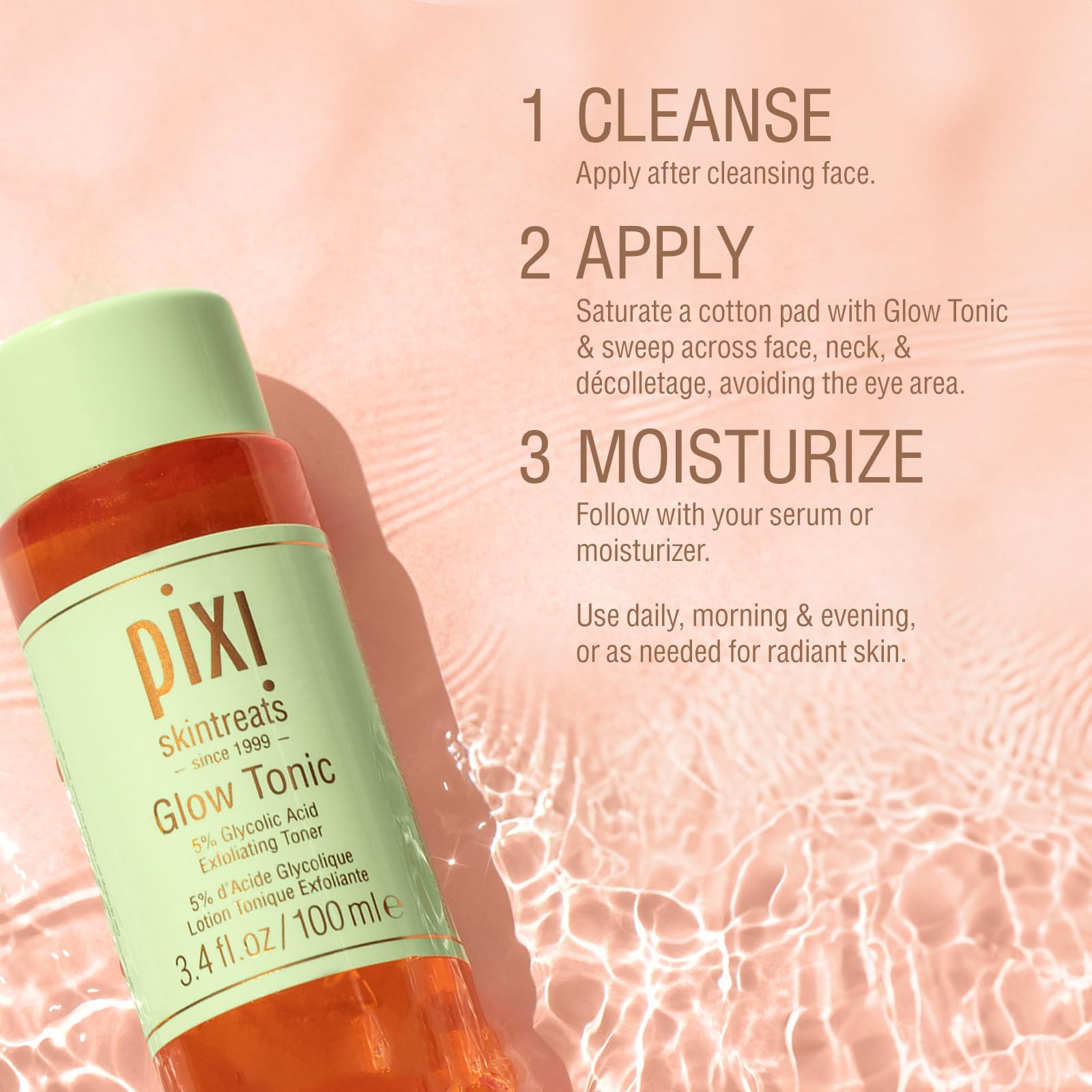 Foto 5 pulgar | Tónico Exfoliante Facial Pixi Beauty Skintreats Glow Tonic 100 ml - Venta Internacional