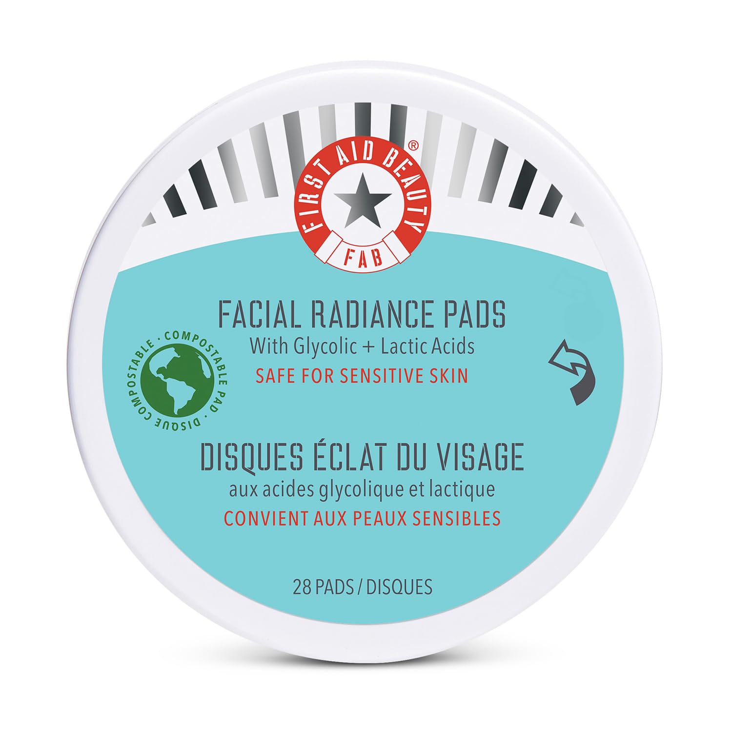 Almohadillas Exfoliantes First Aid Beauty Facial Radiance, 28 Almohadillas - Venta Internacional.