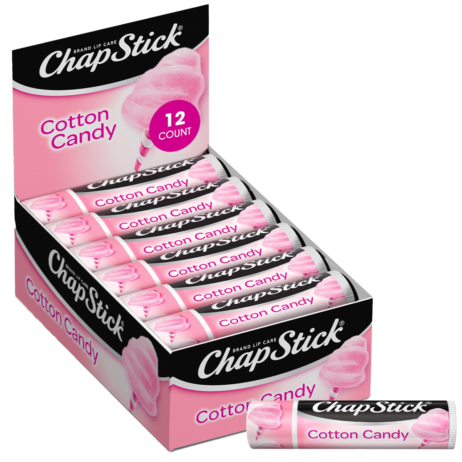 Foto 1 | Crema Hidratante Para Labios Chapstick Cotton Candy, Paquete De 12 - Venta Internacional.