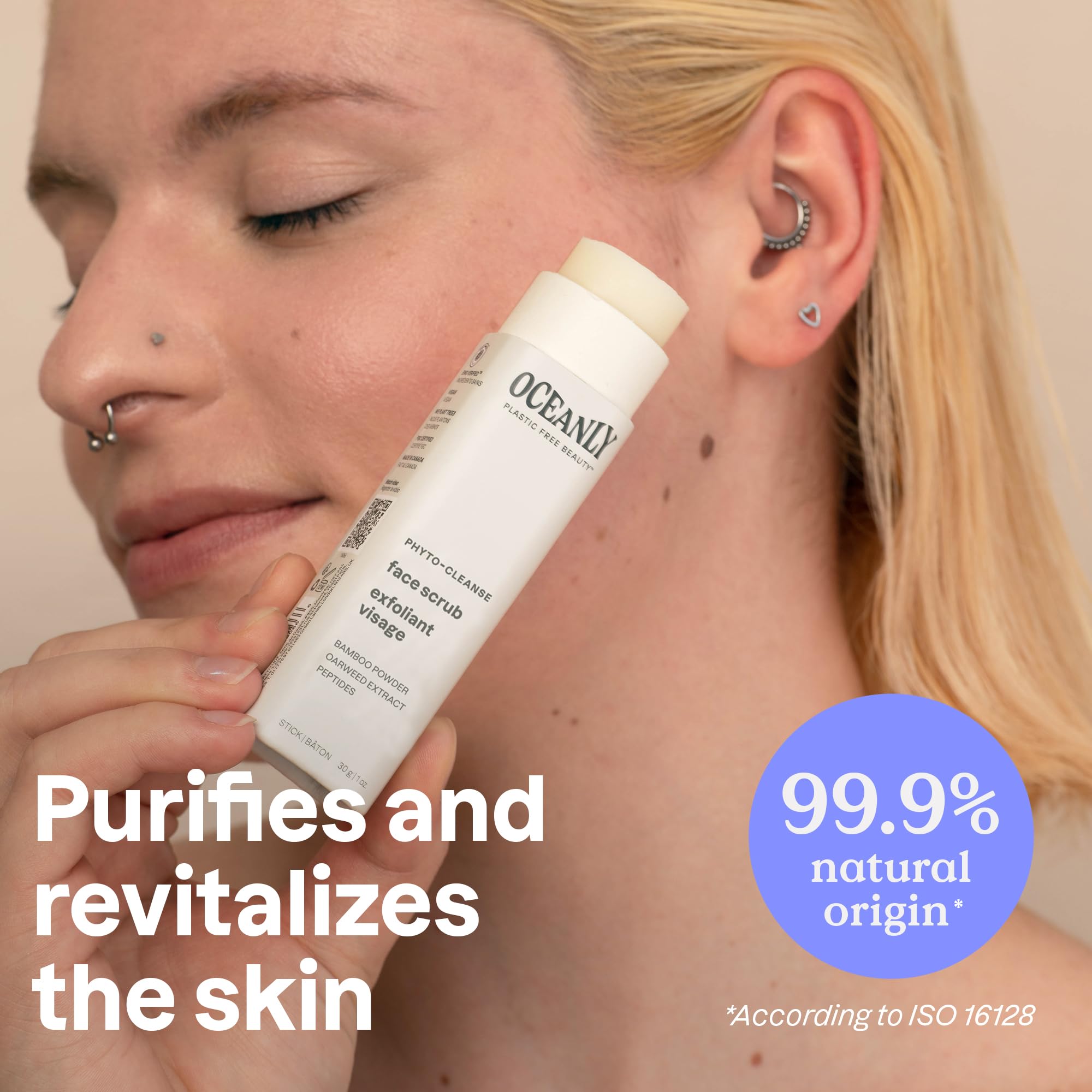Foto 3 pulgar | Exfoliante Facial En Barra Attitude Oceanly Phyto Cleanse 30 Ml - Venta Internacional.