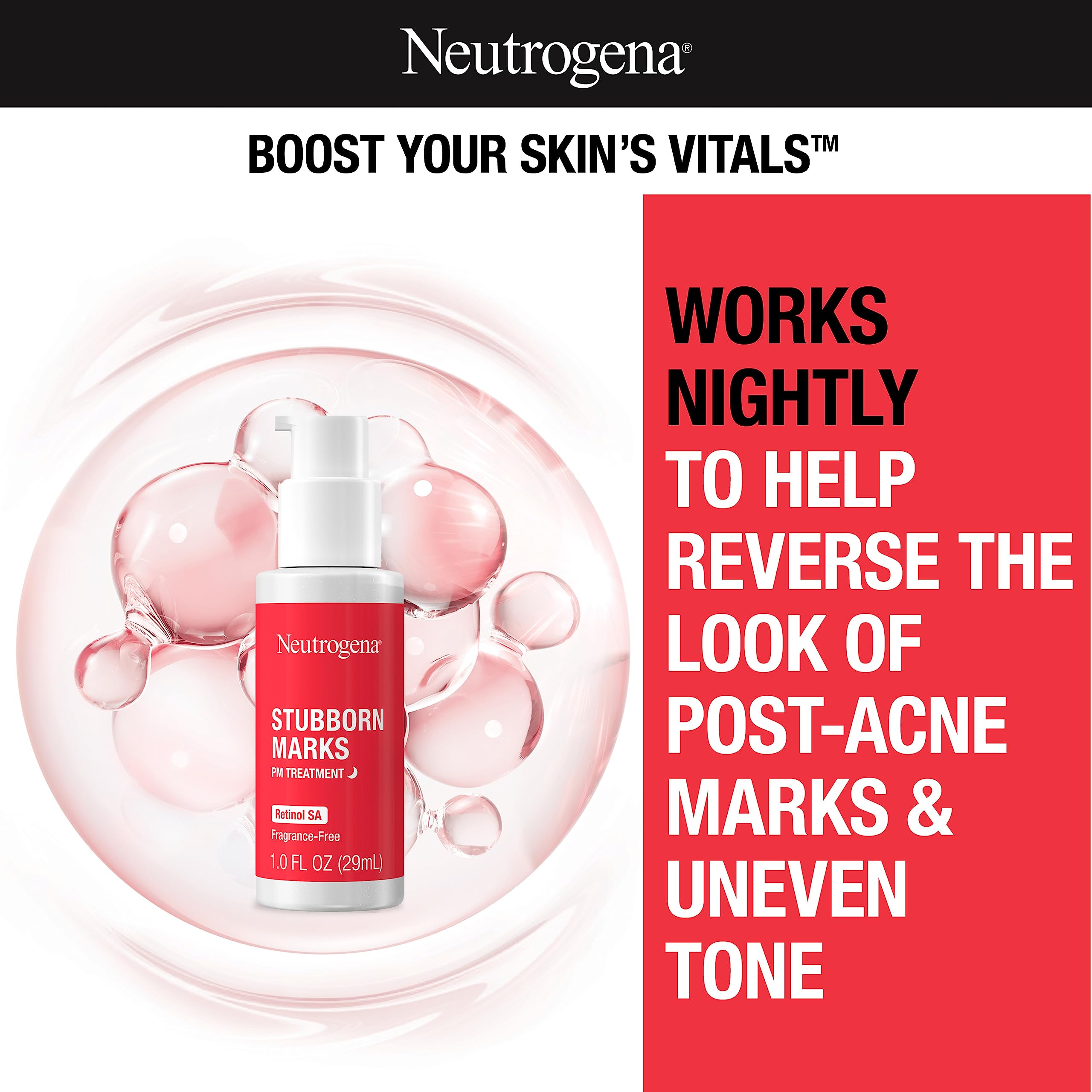 Foto 3 pulgar | Tratamiento Neutrogena Stubborn Marks Pm Retinol 30 Ml - Venta Internacional.
