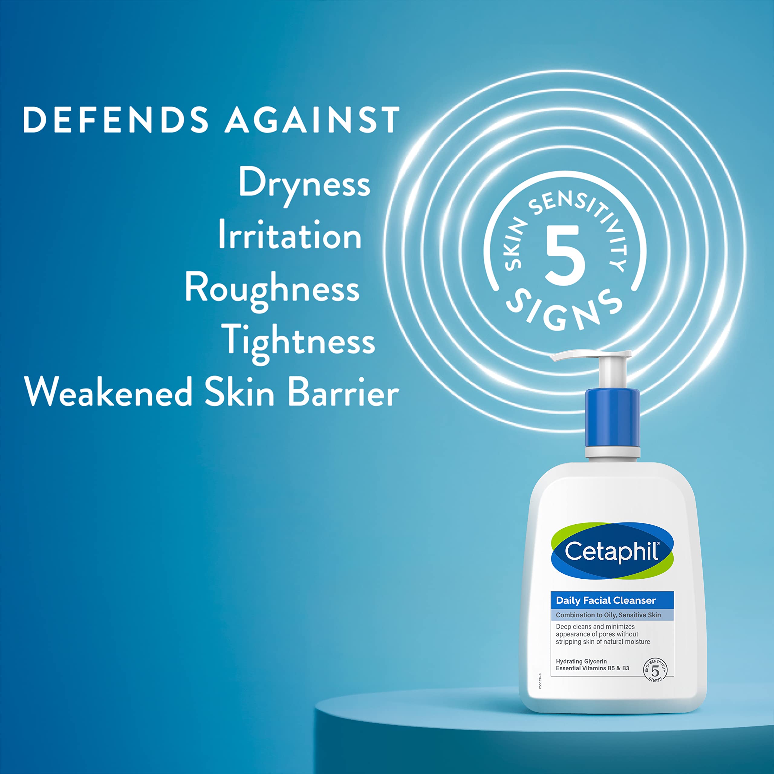 Foto 2 | Limpiador Facial Diario Face Wash Cetaphil, 591 Ml, Para Personas Sensibles - Venta Internacional.