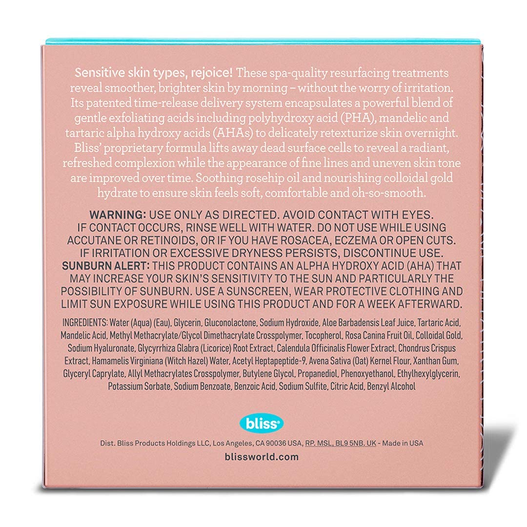 Foto 8 pulgar | 15 Pastillas Rescue Daily Peel Bliss Rose Gold, 8% Pha + Aha - Venta Internacional.