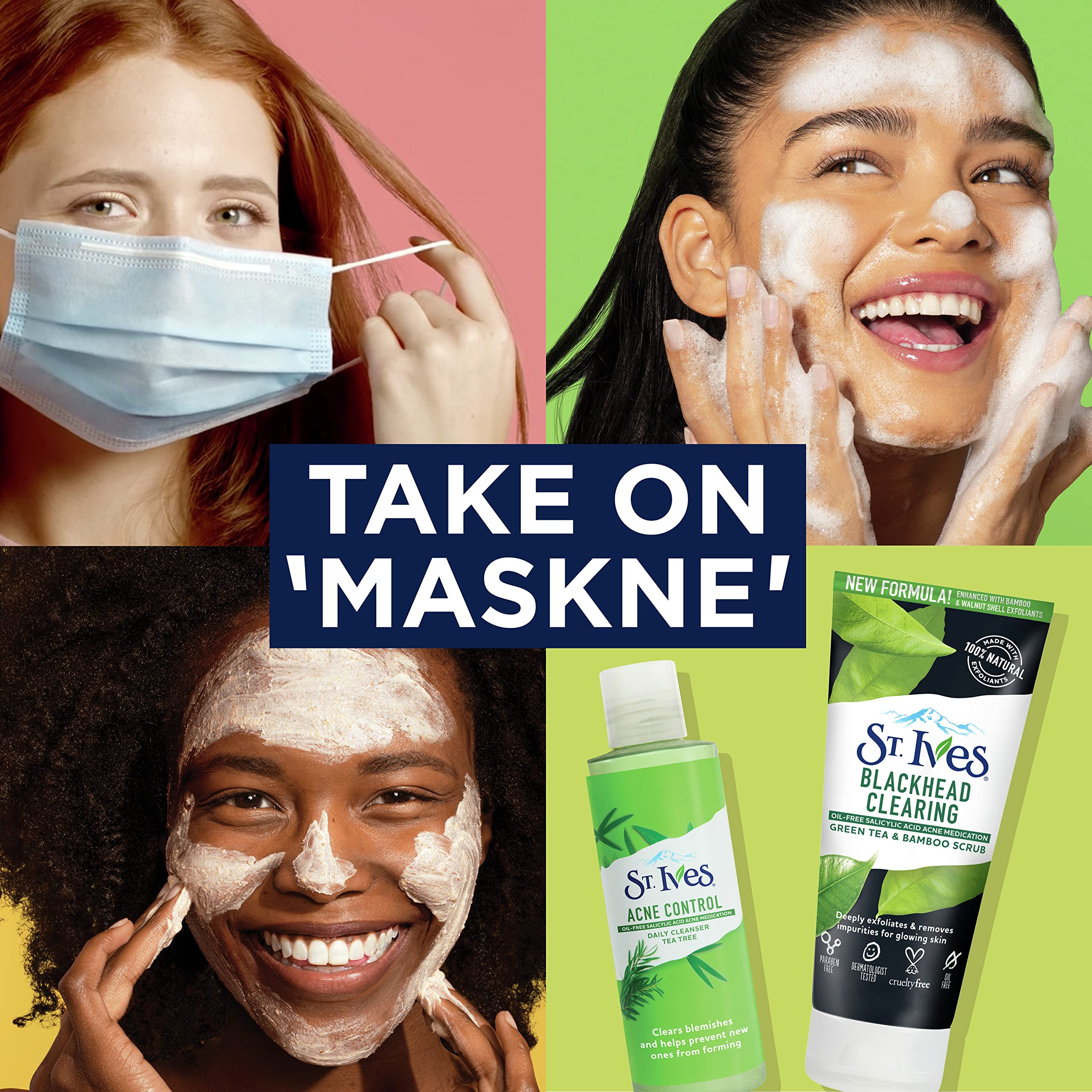 Foto 5 pulgar | Exfoliante Facial St. Ives Clears Blackheads Green Tea 180 Ml X6 - Venta Internacional.
