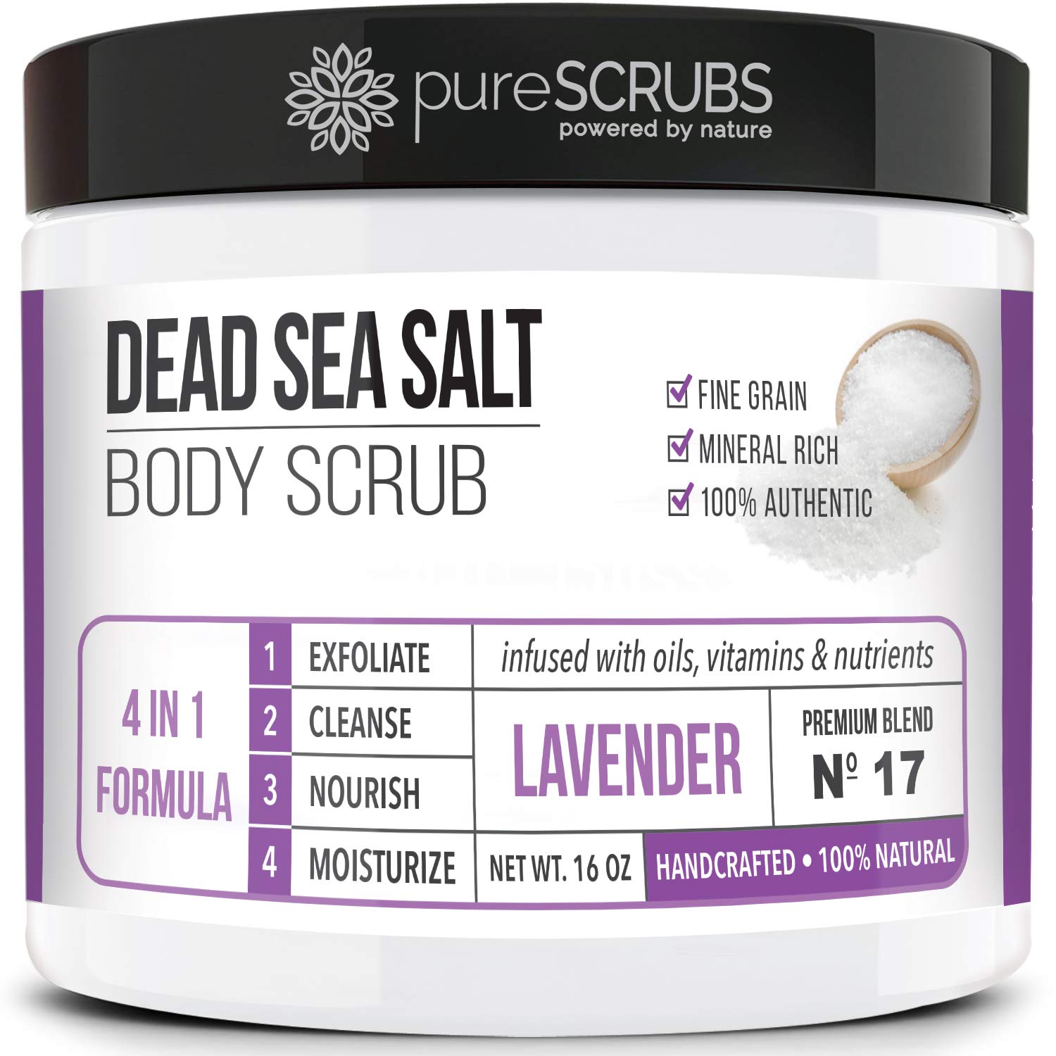 Exfoliante Corporal Purescrubs Premium Lavender 473 Ml Con Accesorios - Venta Internacional.