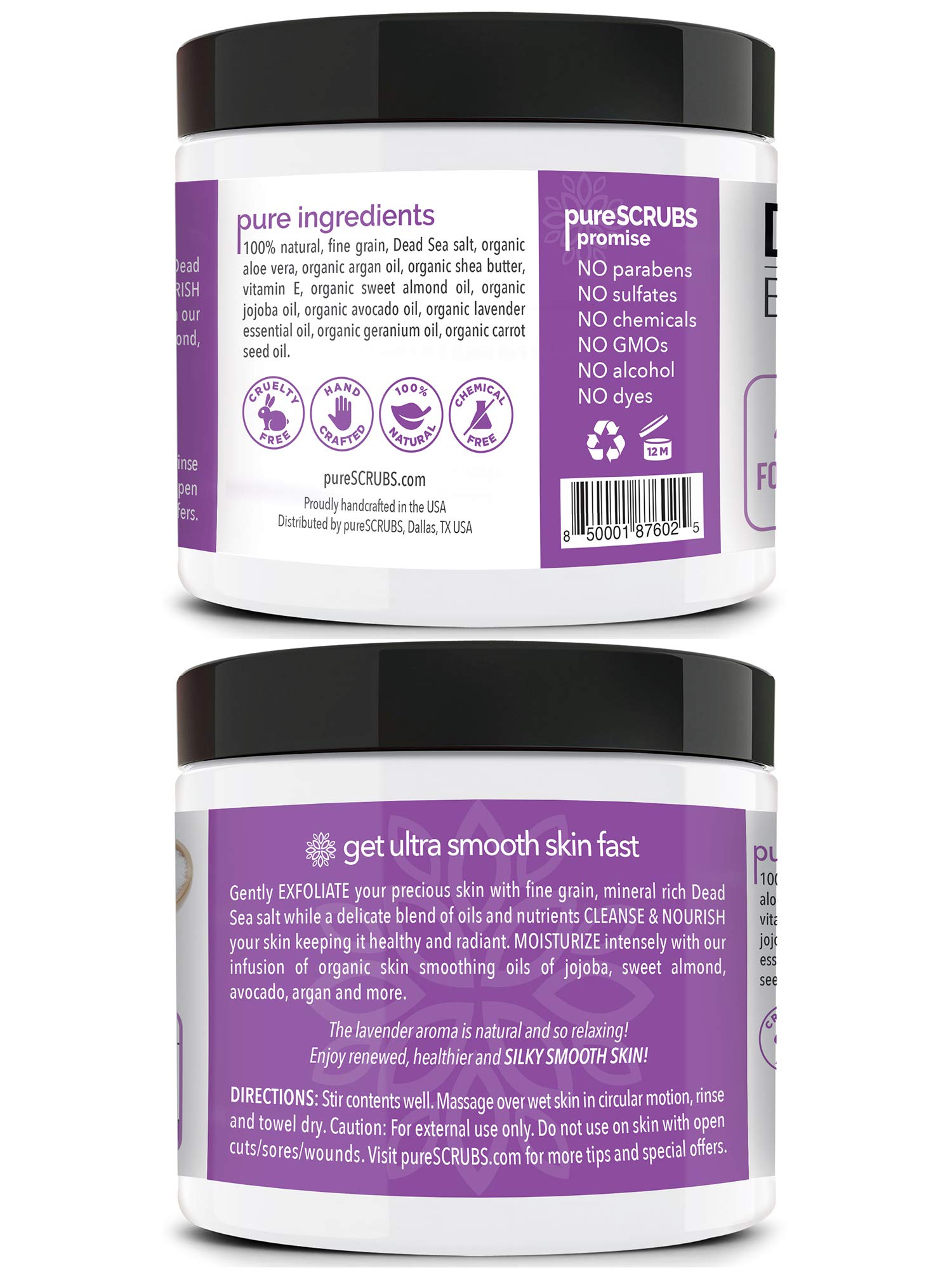 Foto 3 pulgar | Exfoliante Corporal Purescrubs Premium Lavender 473 Ml Con Accesorios - Venta Internacional.