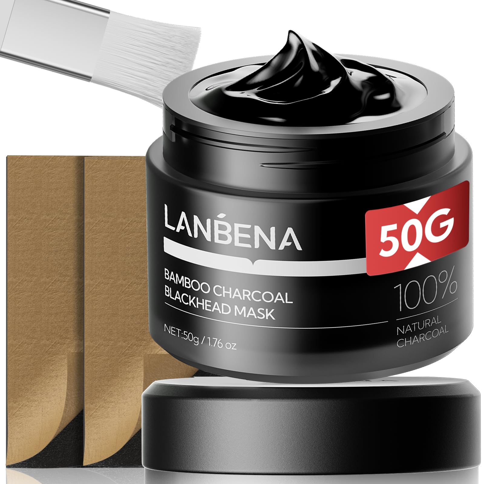 Mascarilla Eliminadora De Puntos Negros Lanbena 3.0, Carbón De Bambú, 50 G - Venta Internacional.