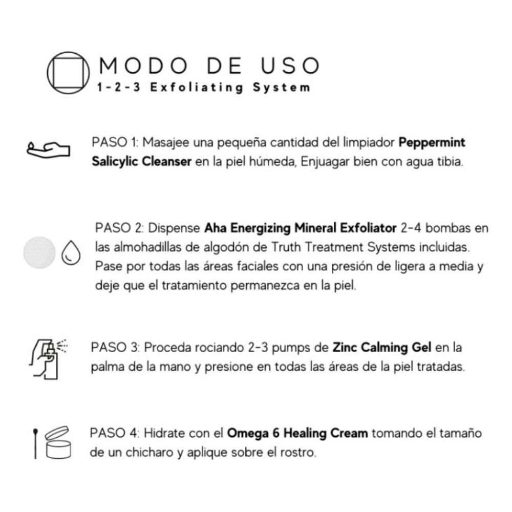 Foto 3 pulgar | Skincare Truth 1-2-3 Exfoliating System Color Negro 4 En 1