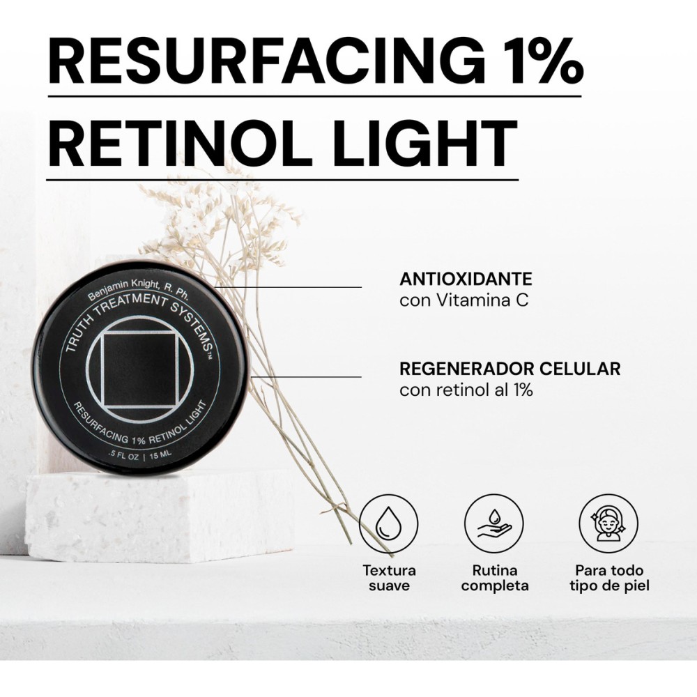 Foto 2 | Skincare Truth Resurfacing 1% Retinol Light Color Negro 15 Ml