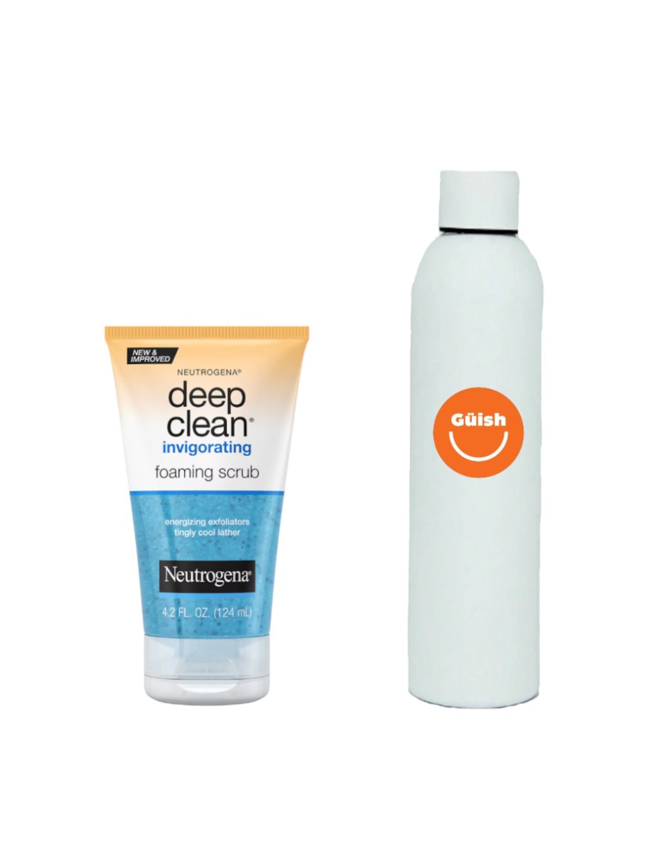 Exfoliante Facial Neutrogena Deep Clean Ácido Salicíl + Termo De Agua De Regalo Güish