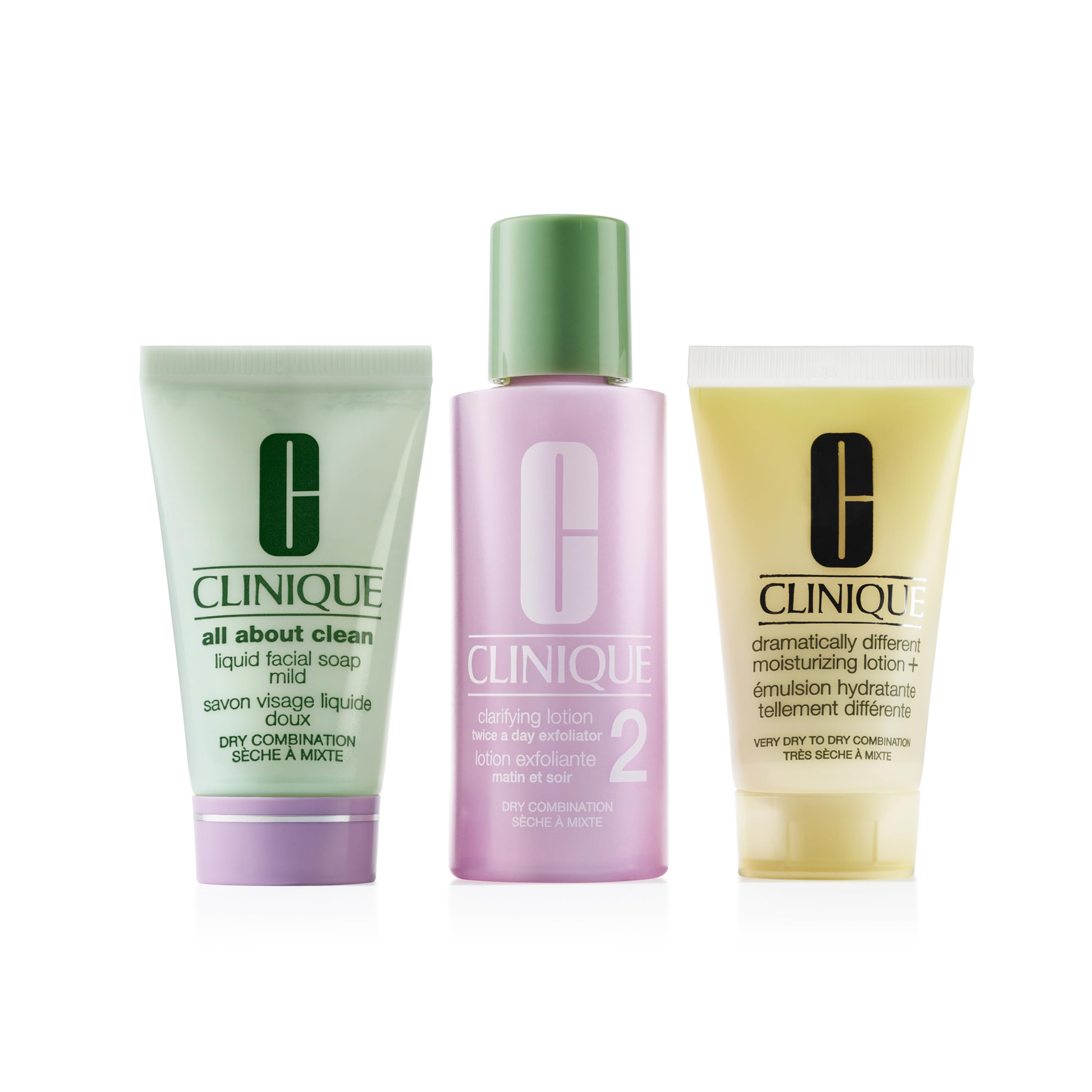 Set De Cuidado De La Piel Clinique Refresher Course Para Pieles Mixtas Secas - Venta Internacional.