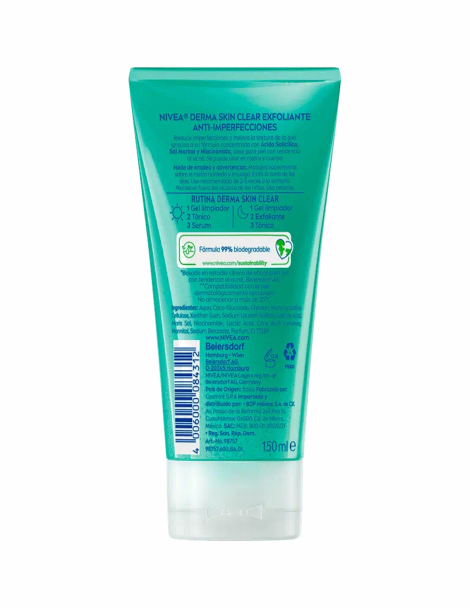 Foto 4 pulgar | Exfoliante Anti-imperfecciones Derma Skin Clear + Termo Güish Gratis