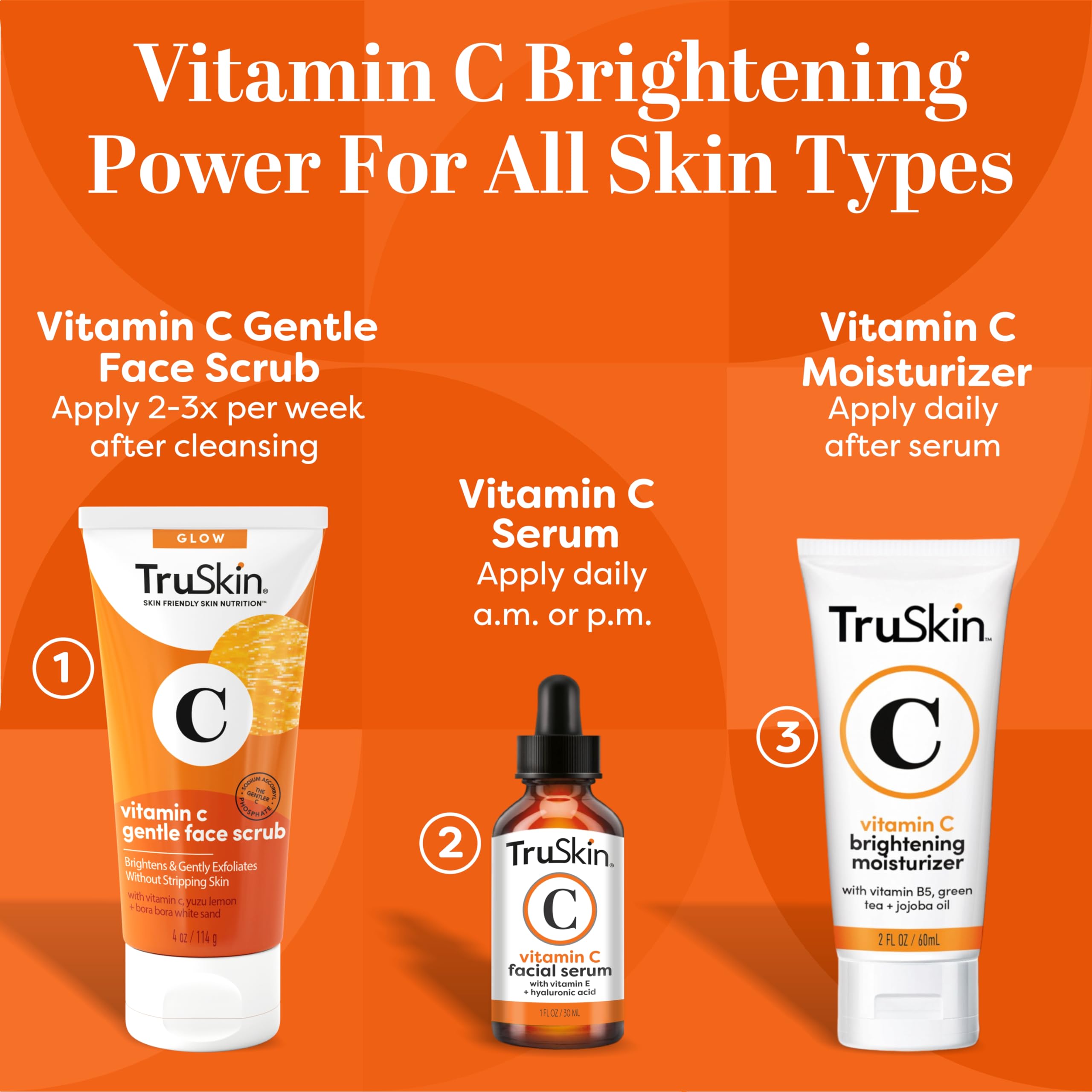 Foto 7 pulgar | Exfoliante Facial Truskin Con Vitamina C, Iluminador Diario, 120 Ml - Venta Internacional.