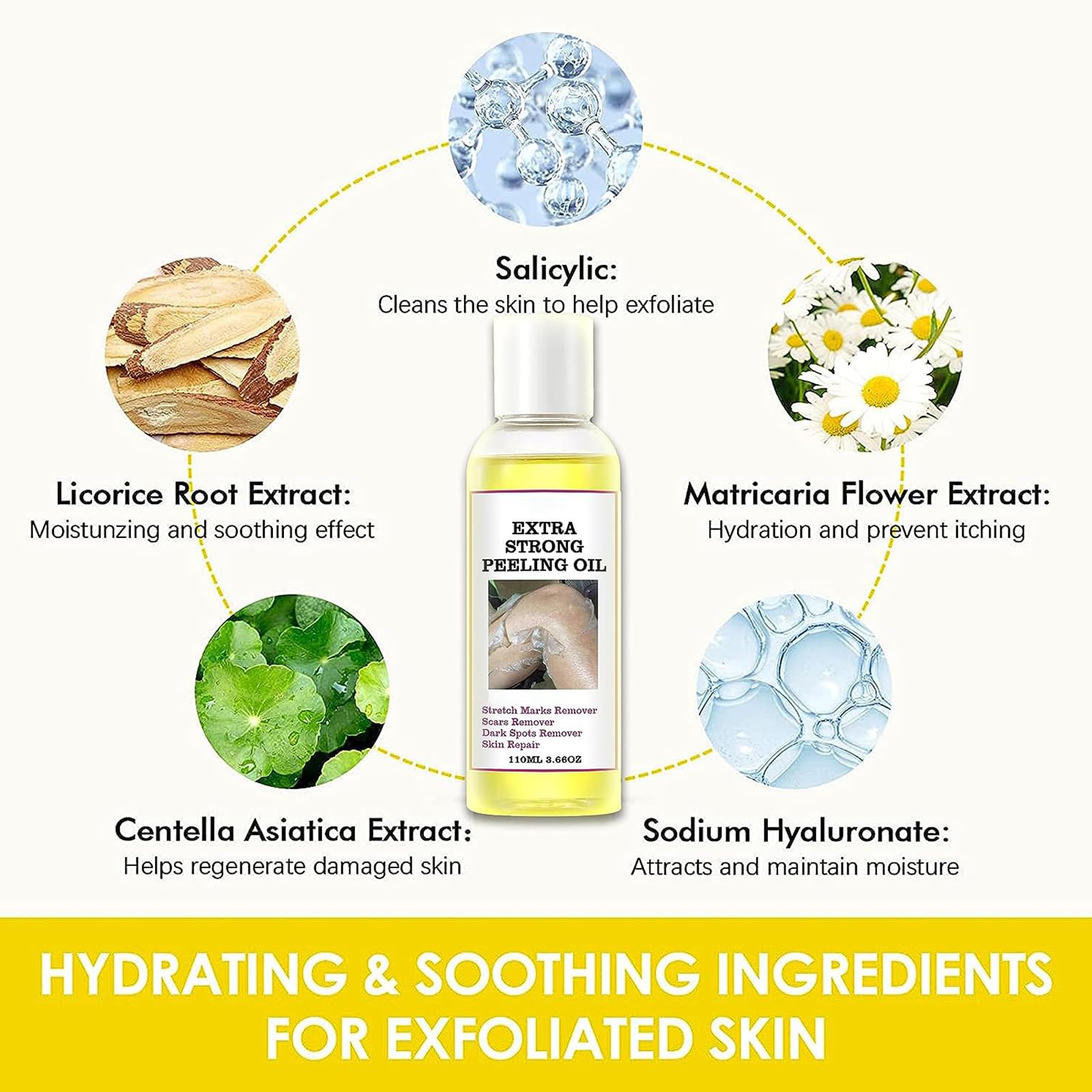 Foto 6 pulgar | Aceite Exfoliante Amarillo Super Strength 110 Ml Para Todo Tipo De Piel - Venta Internacional.