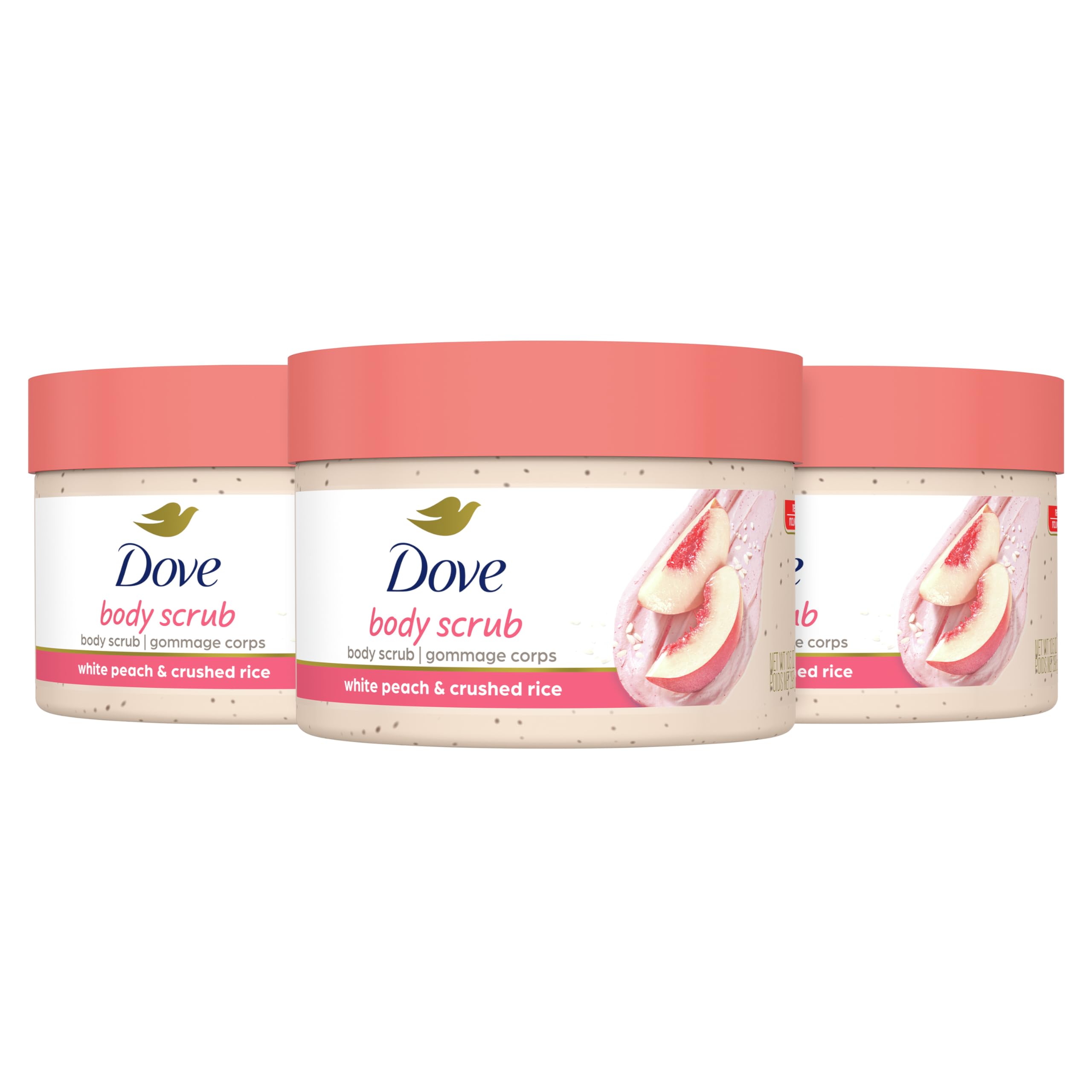 Foto 2 pulgar | Exfoliante Corporal Dove Con Melocotón Blanco Y Arroz Triturado, 3 X 310 Ml - Venta Internacional.
