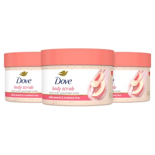 Foto 1 | Exfoliante Corporal Dove Con Melocotón Blanco Y Arroz Triturado, 3 X 310 Ml - Venta Internacional.