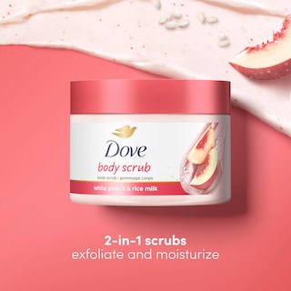 Foto 2 | Exfoliante Corporal Dove Con Melocotón Blanco Y Arroz Triturado, 3 X 310 Ml - Venta Internacional.