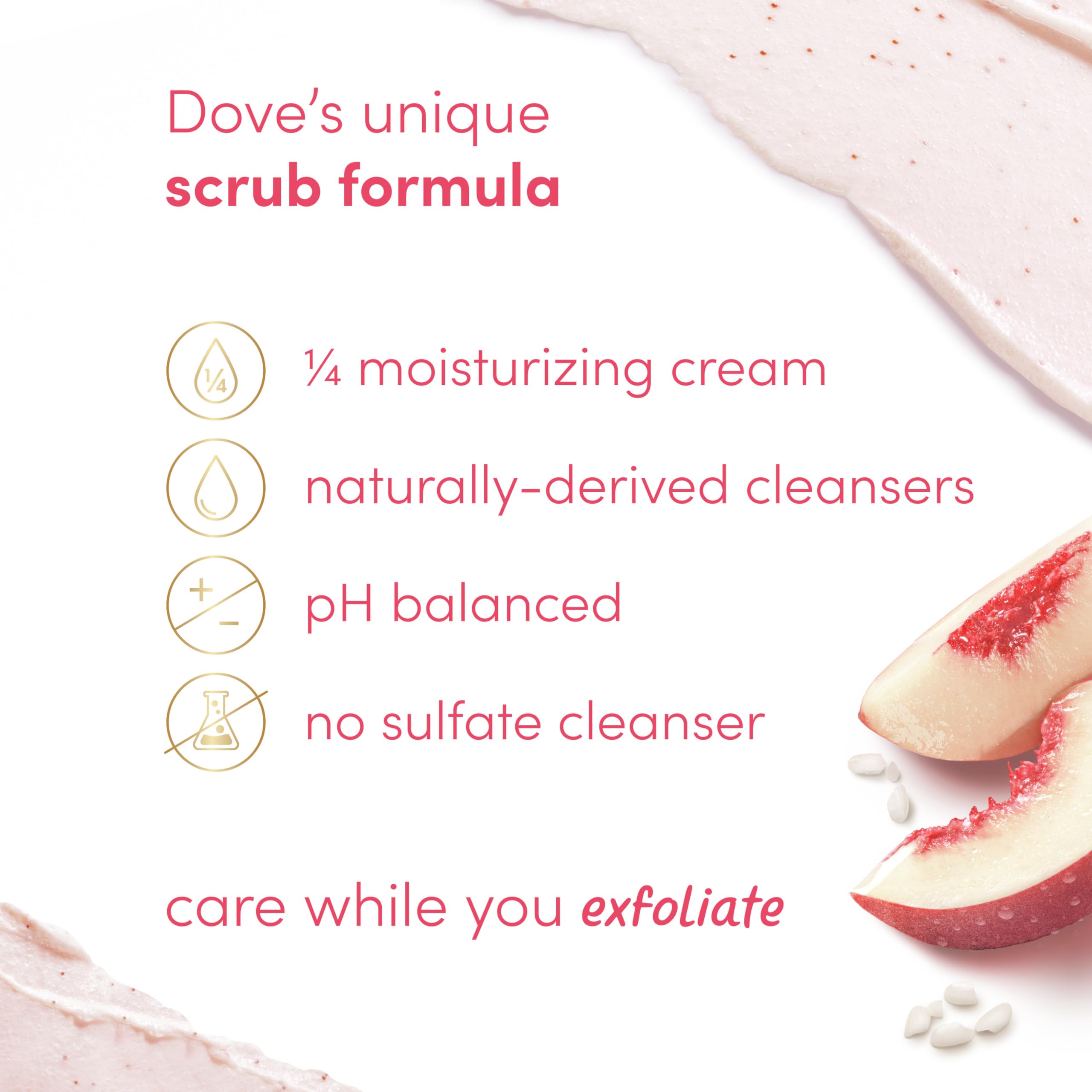 Foto 4 pulgar | Exfoliante Corporal Dove Con Melocotón Blanco Y Arroz Triturado, 3 X 310 Ml - Venta Internacional.