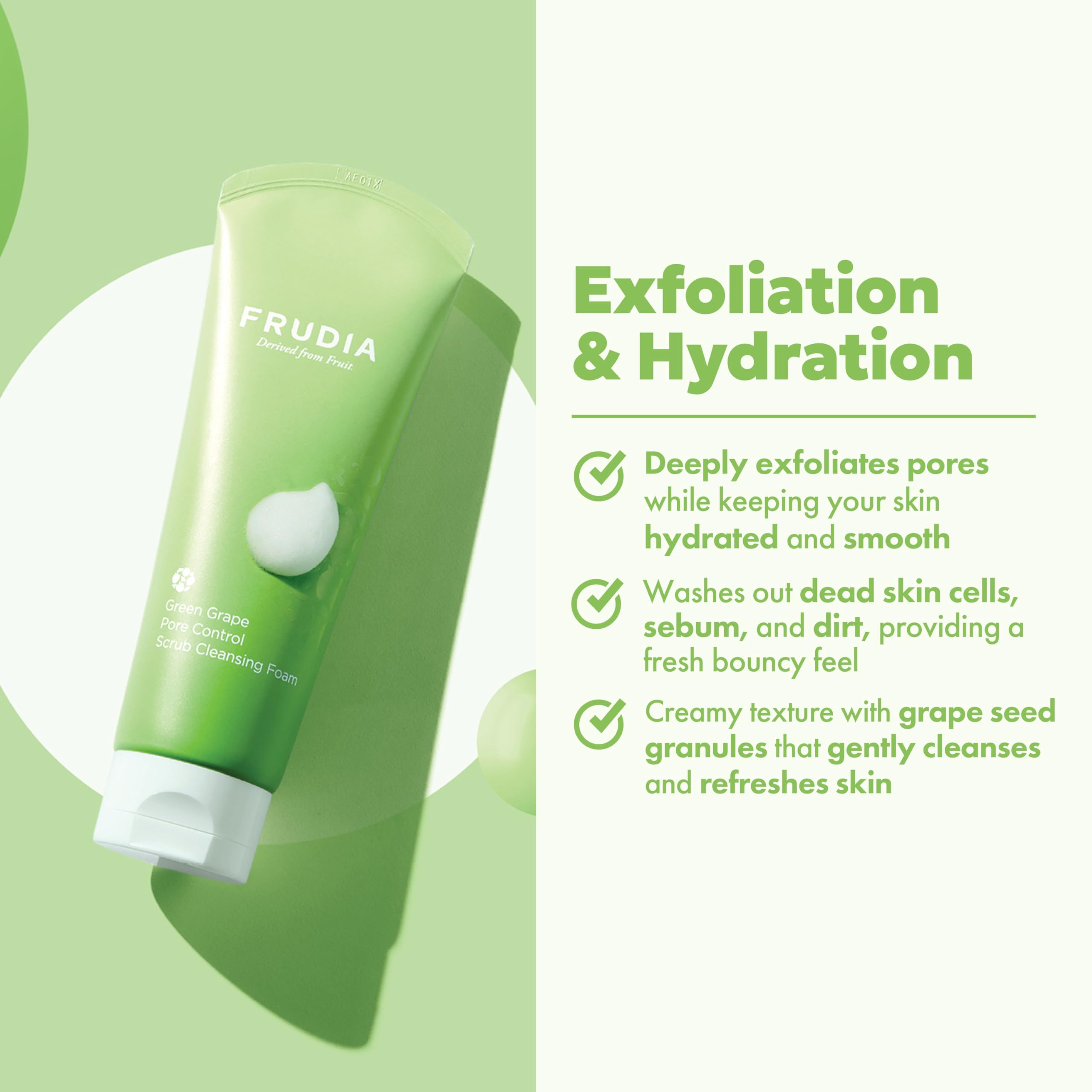 Foto 3 pulgar | Espuma Limpiadora Facial Frudia Green Grape Pore Control 145 Ml - Venta Internacional.