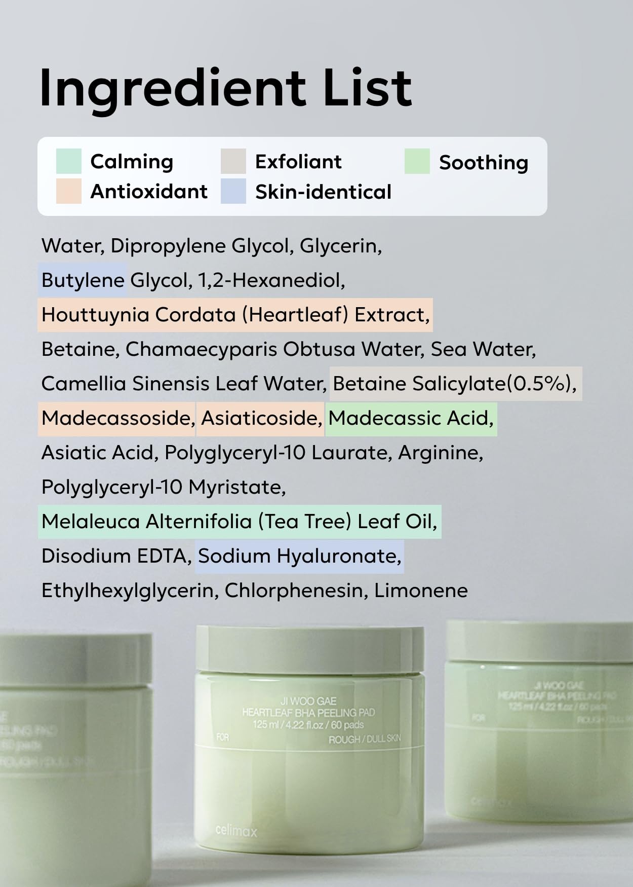 Foto 7 | Almohadillas Tónicas Exfoliantes Celimax Ji.woo.gae Heartleaf Bha (60) - Venta Internacional.