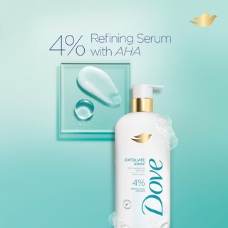 Foto 4 | Microesmaltes Body Wash Dove Exfoliate Away Con Aha De 550 Ml - Venta Internacional.
