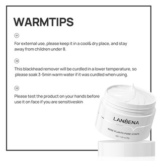 Foto 7 | Tiras Eliminadoras De Puntos Negros Lanbena Para Poros Nasales Con Máscara Exfoliante - Venta Internacional.