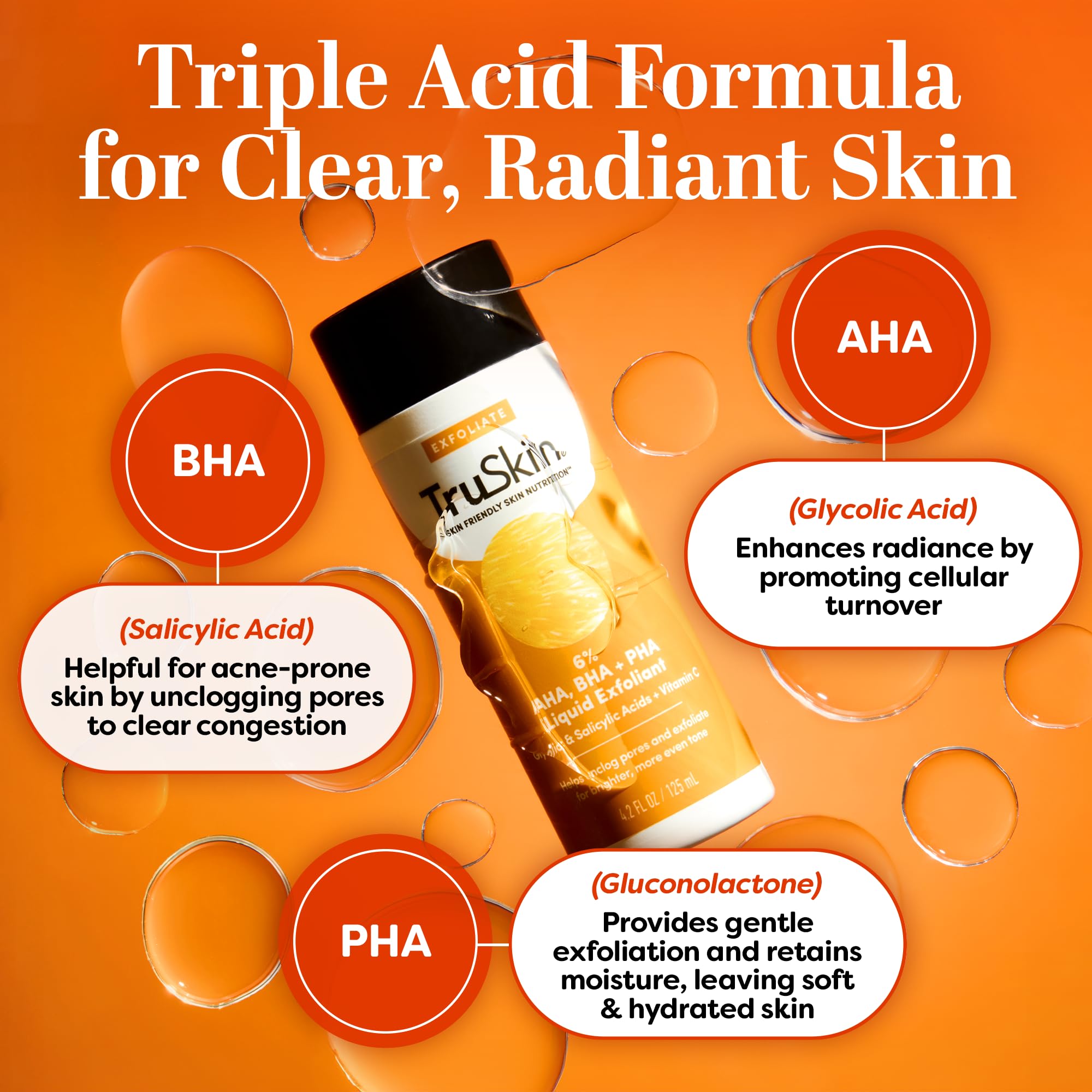 Foto 5 pulgar | Exfoliante Y Tónico Truskin Bha Liquid 125 Ml Con Ácido Salicílico - Venta Internacional.