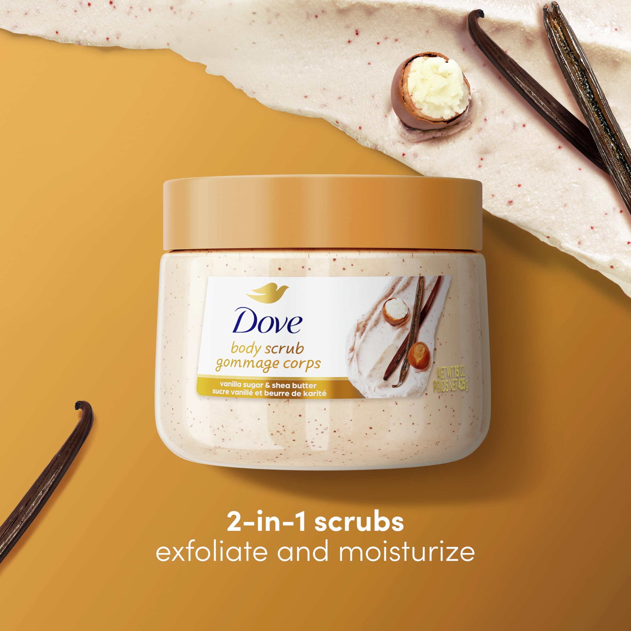 Foto 3 pulgar | Exfoliante Corporal Dove Vanilla Con Crema Hidratante, 450 Ml - Venta Internacional.